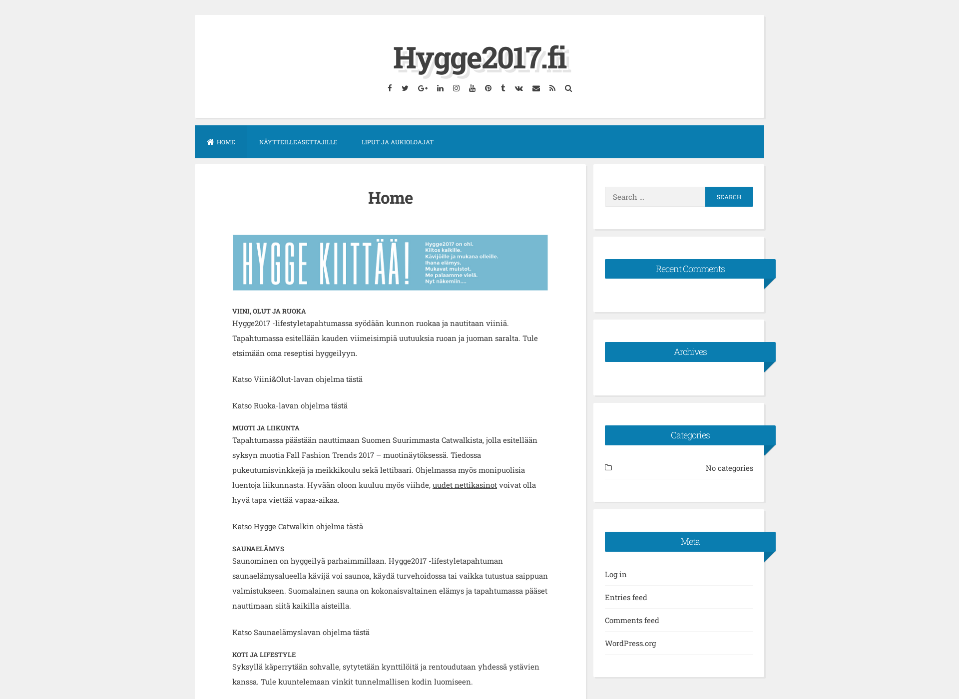 Screenshot for hyggemessut.fi