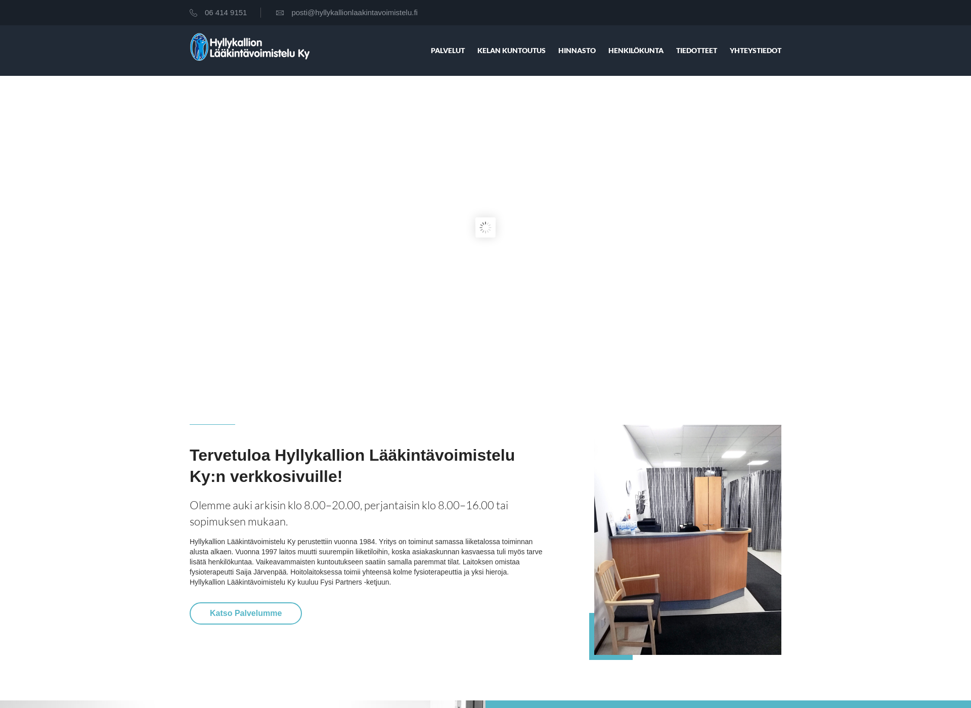 Screenshot for hyllykallionlaakintavoimistelu.fi