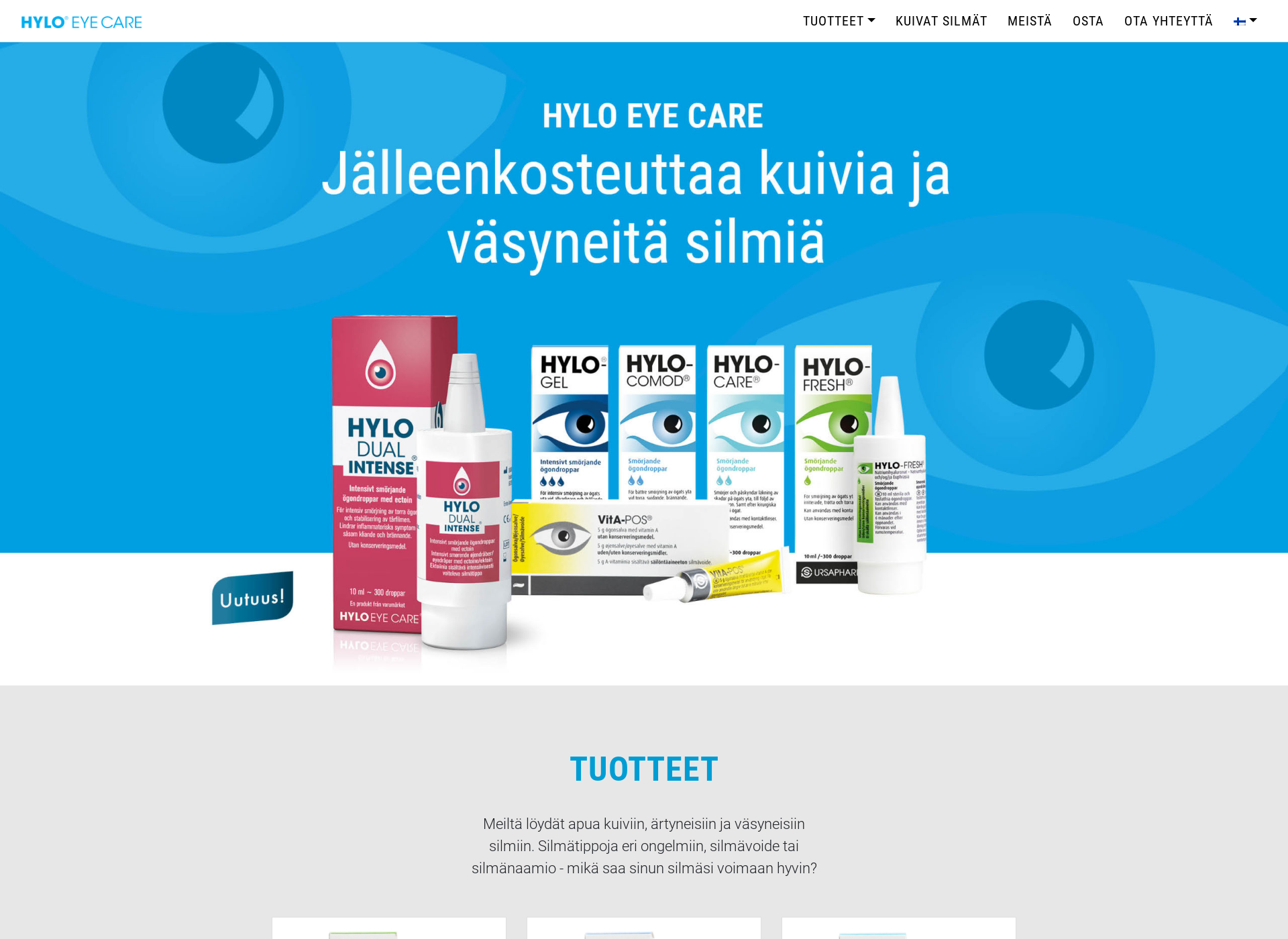 Skärmdump för hyloeyecare.fi