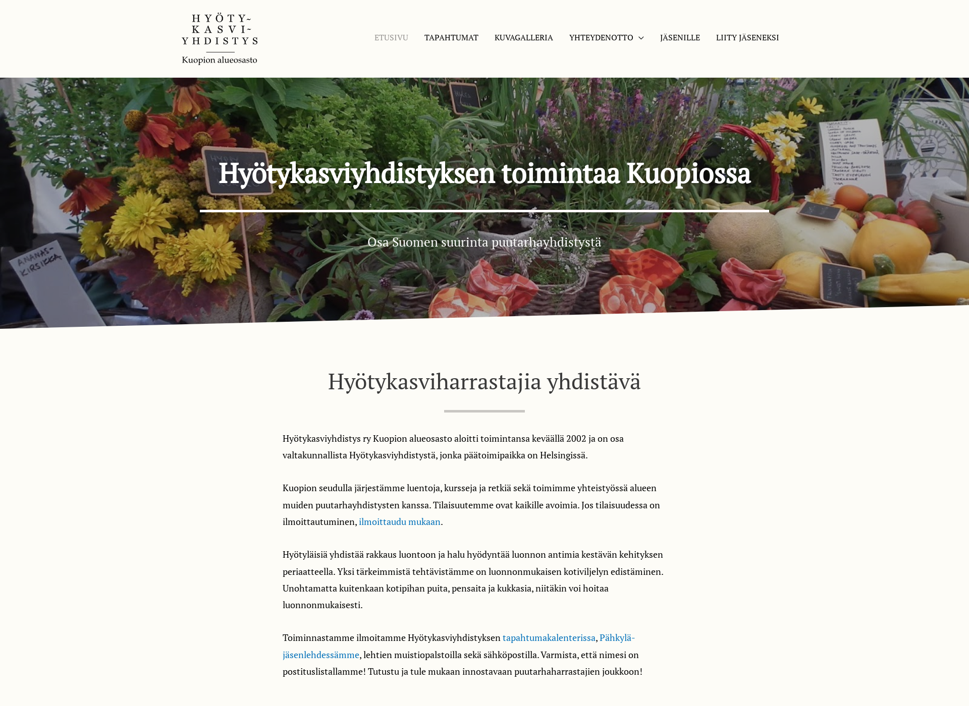 Screenshot for hyotykasviyhdistyskuopio.fi