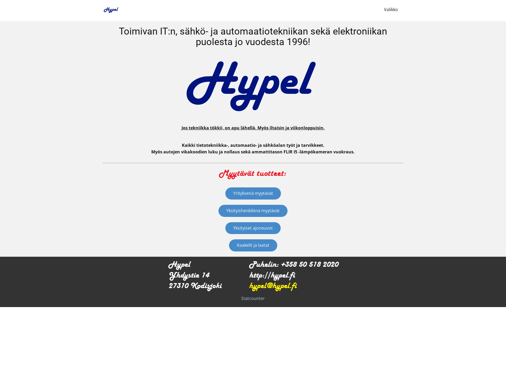 Skärmdump för hypel.fi