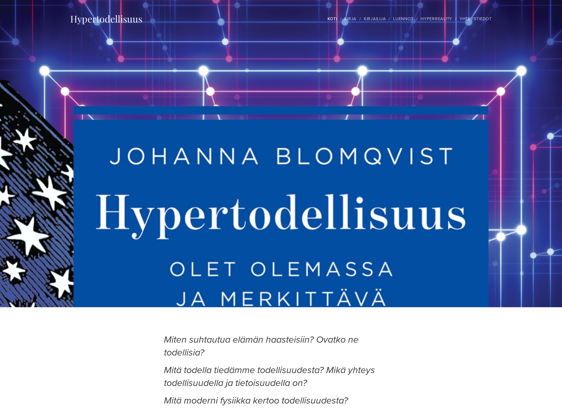 Skärmdump för hypertodellisuus.fi