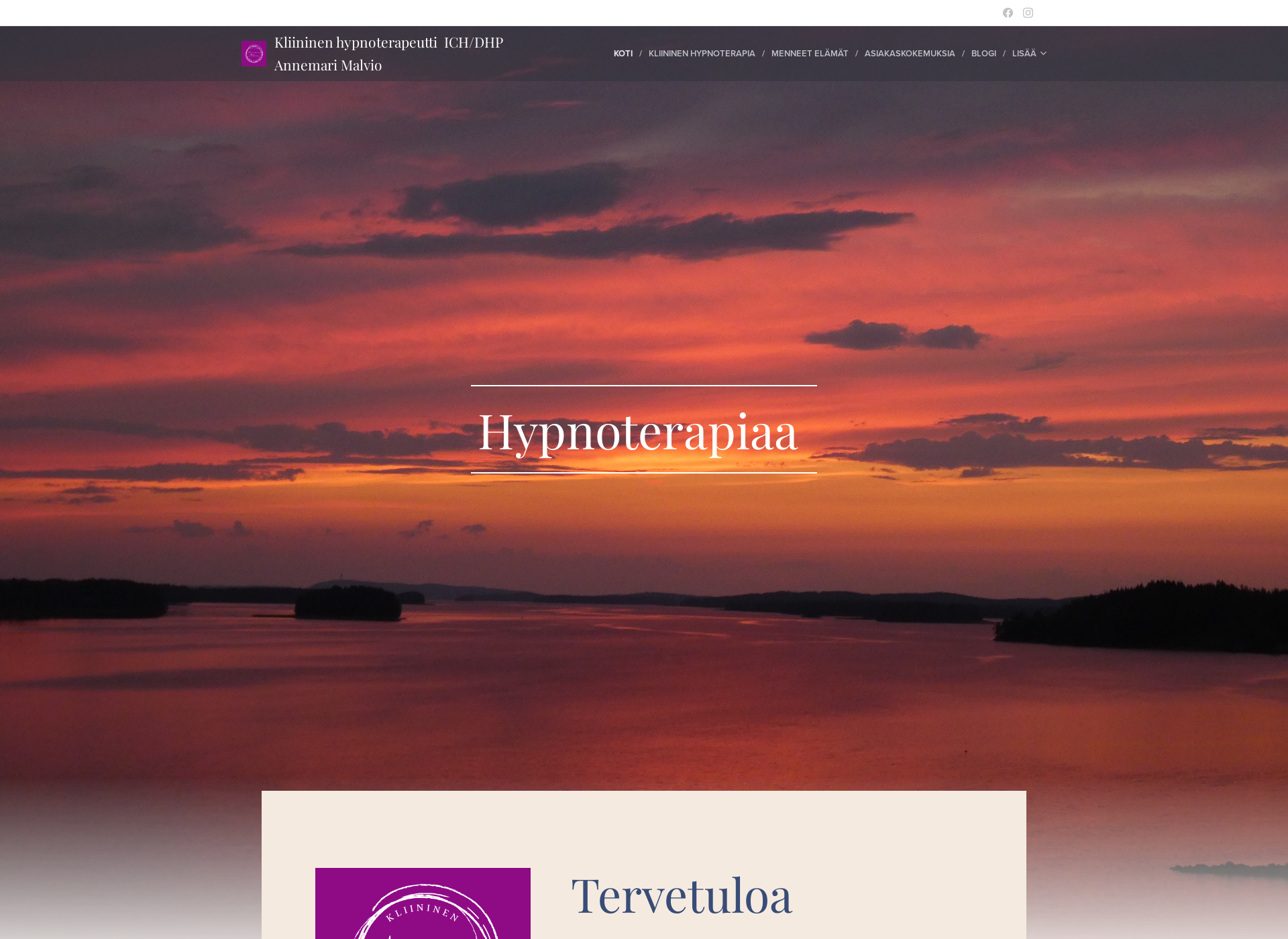 Screenshot for hypnoterapiaa.fi