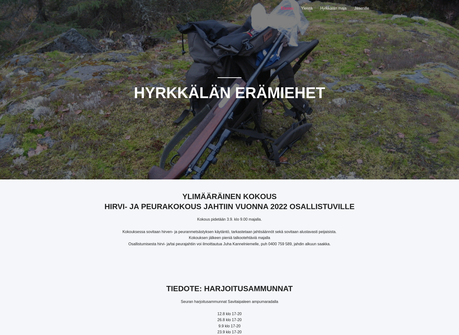 Screenshot for hyrkkalaneramiehet.fi