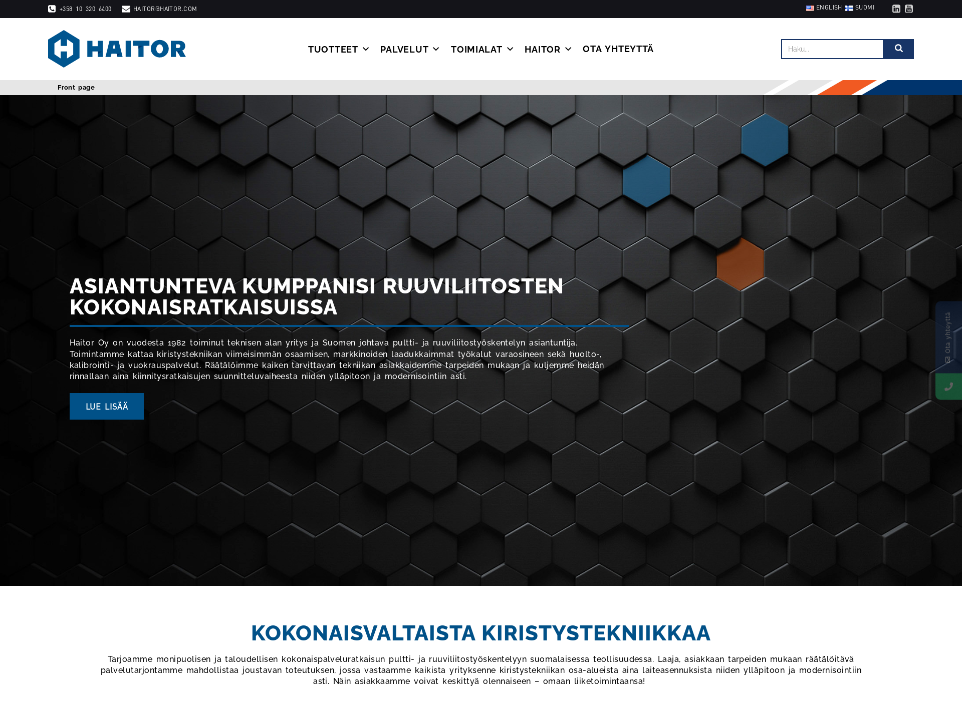 Skärmdump för hytorc.fi
