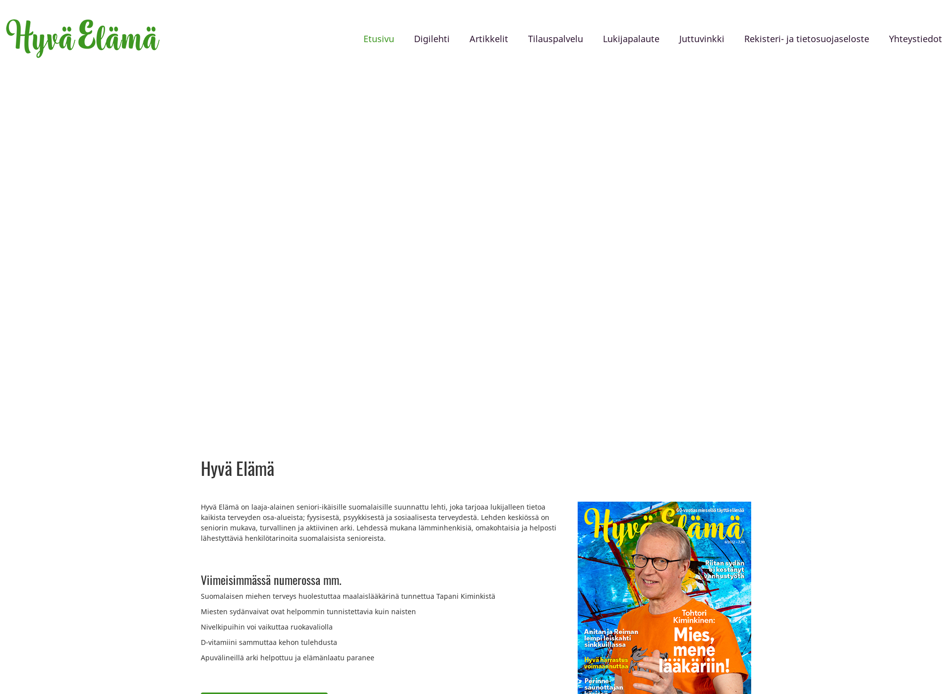 Screenshot for hyvaelama-lehti.fi