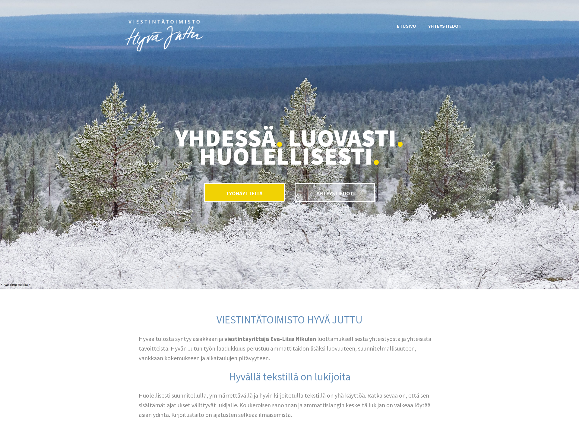 Skärmdump för hyvajuttu.fi