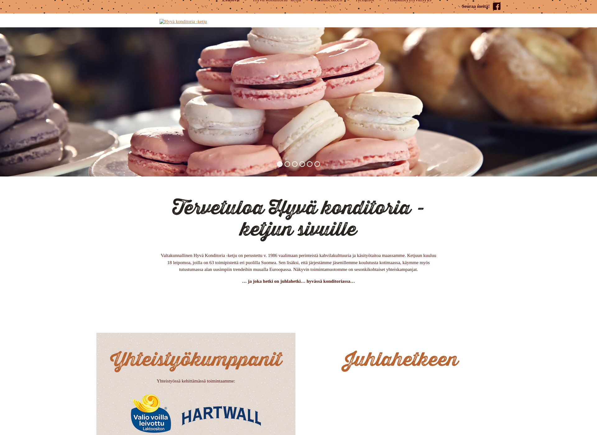 Skärmdump för hyvakonditoria.fi