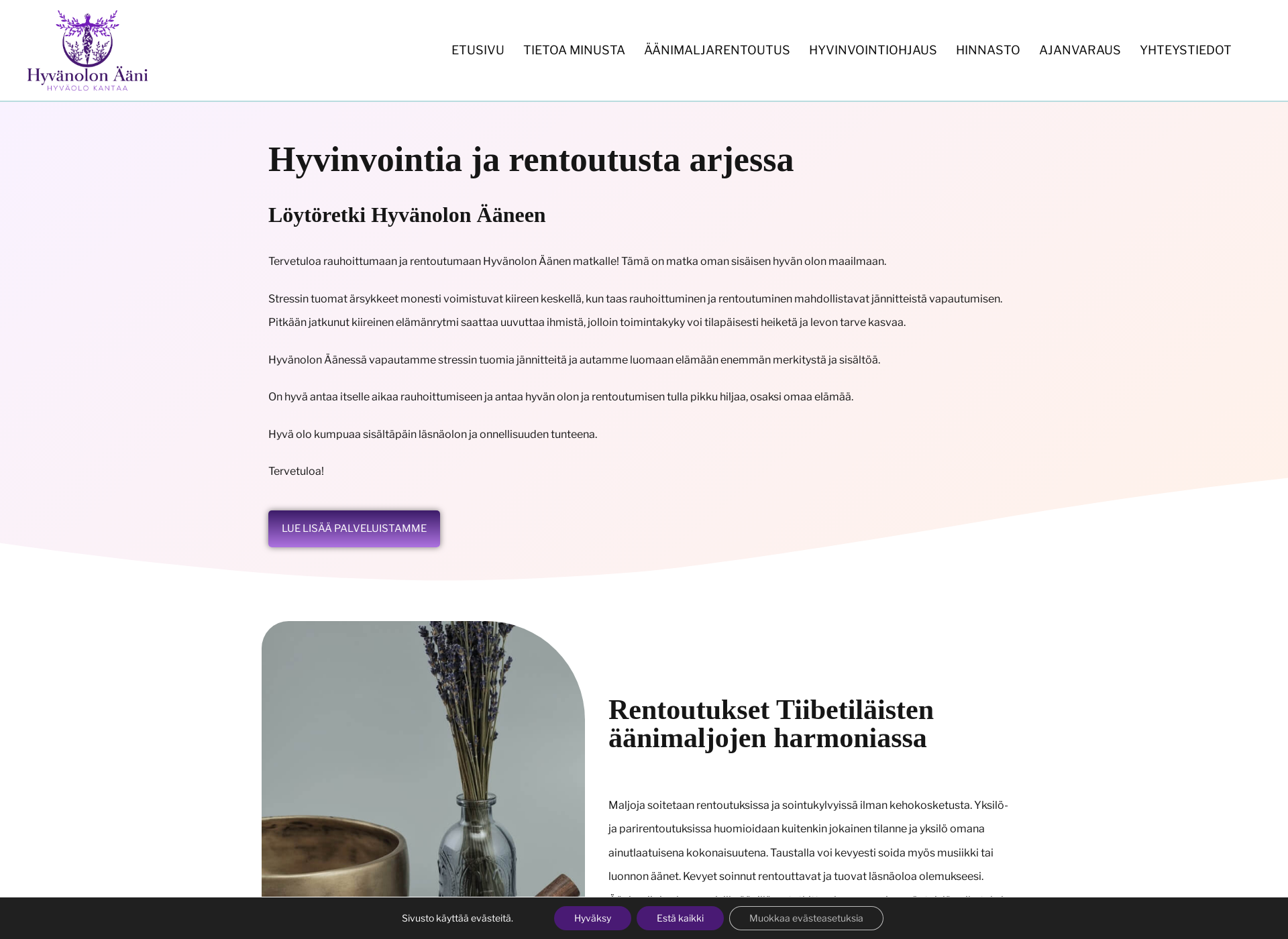 Screenshot for hyvanolonaani.fi