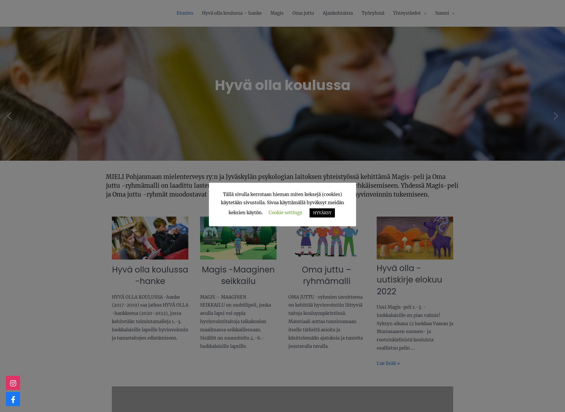 Screenshot for hyvaollakoulussa.fi