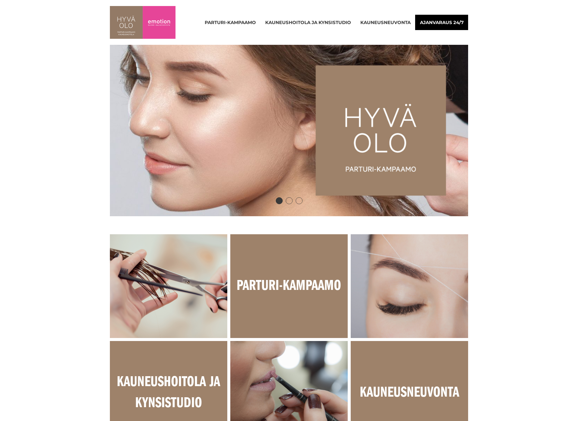 Skärmdump för hyvaolorauma.fi