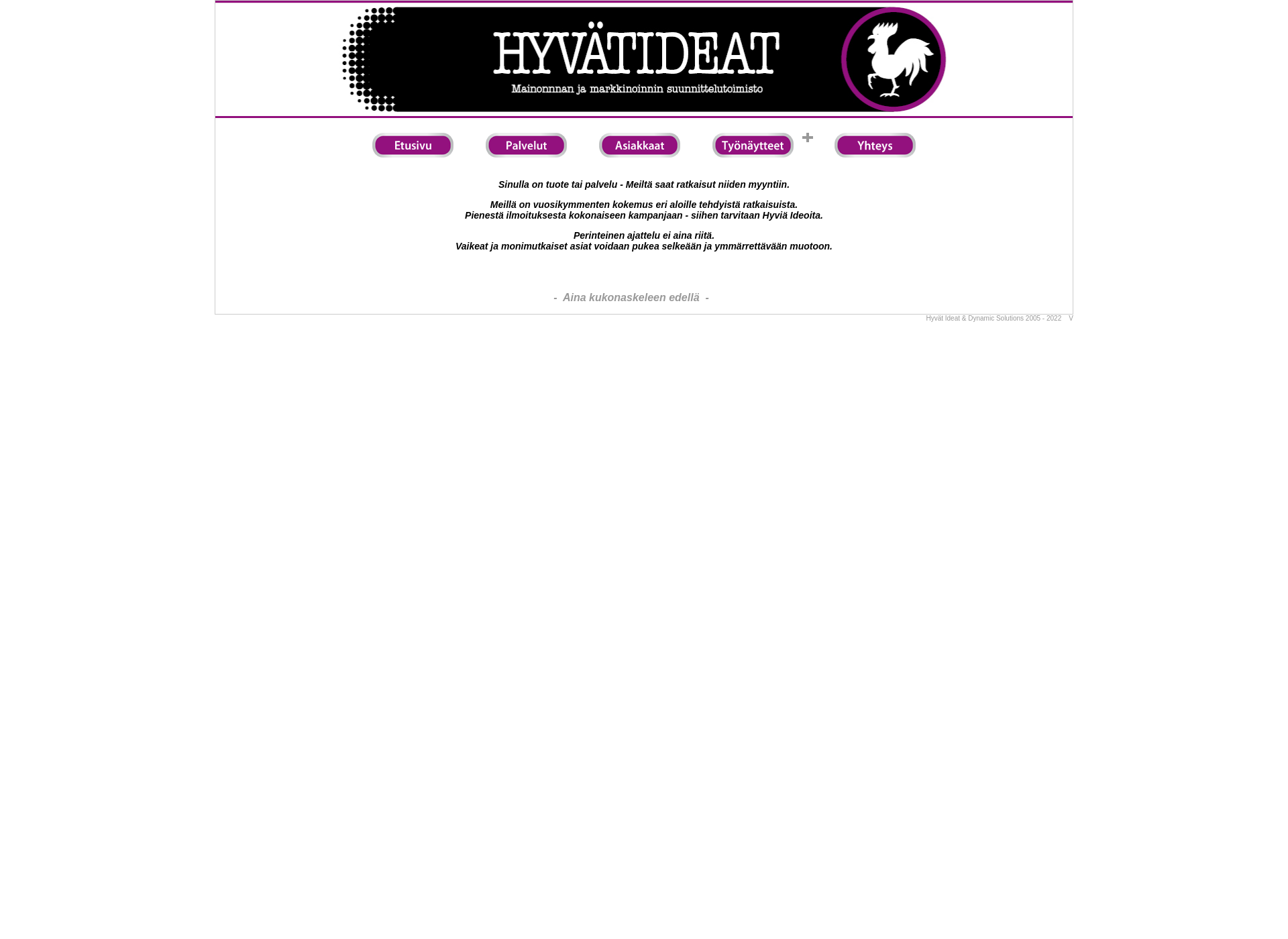 Screenshot for hyvatideat.fi