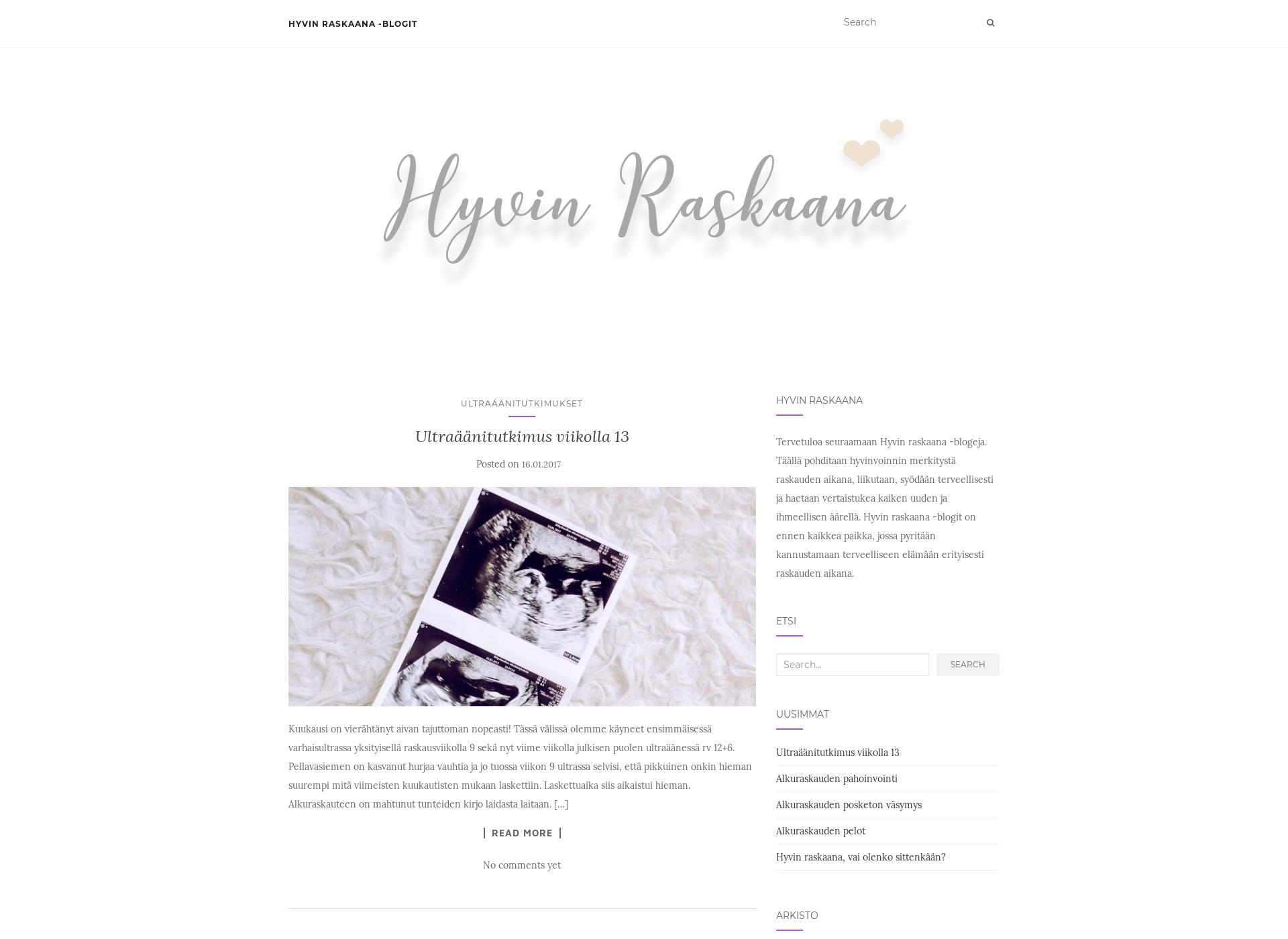 Screenshot for hyvinraskaana.fi