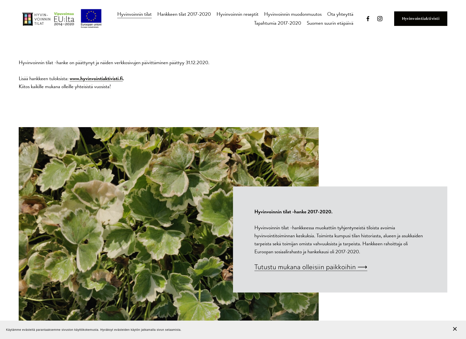 Screenshot for hyvinvoinnintilat.fi