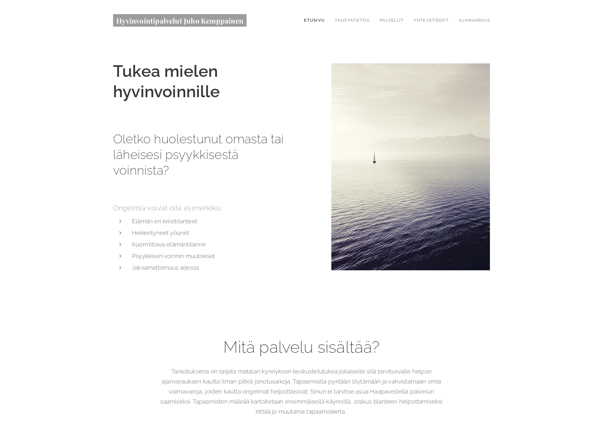 Screenshot for hyvinvointipalvelutjuhok.fi