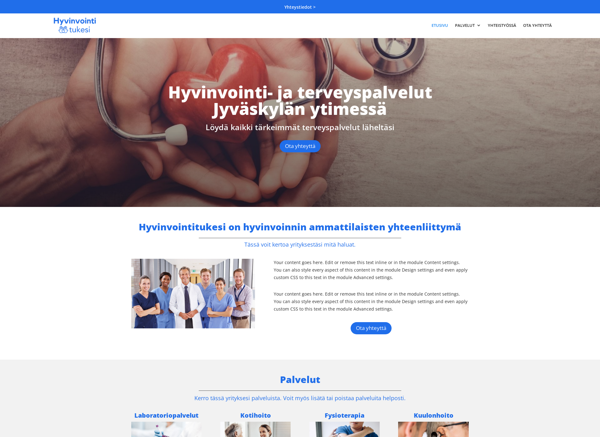 Screenshot for hyvinvointitukesi.fi