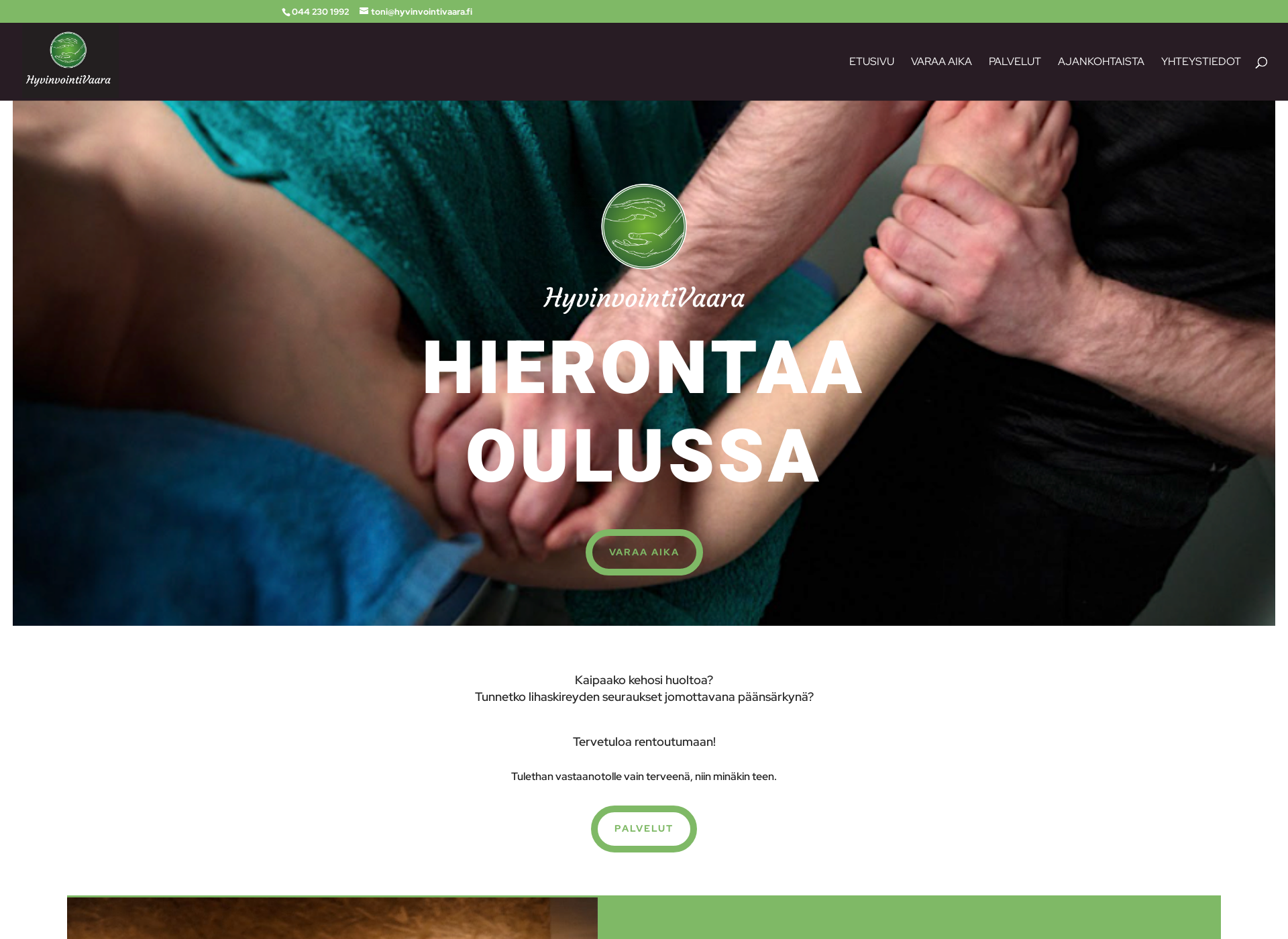 Screenshot for hyvinvointivaara.fi