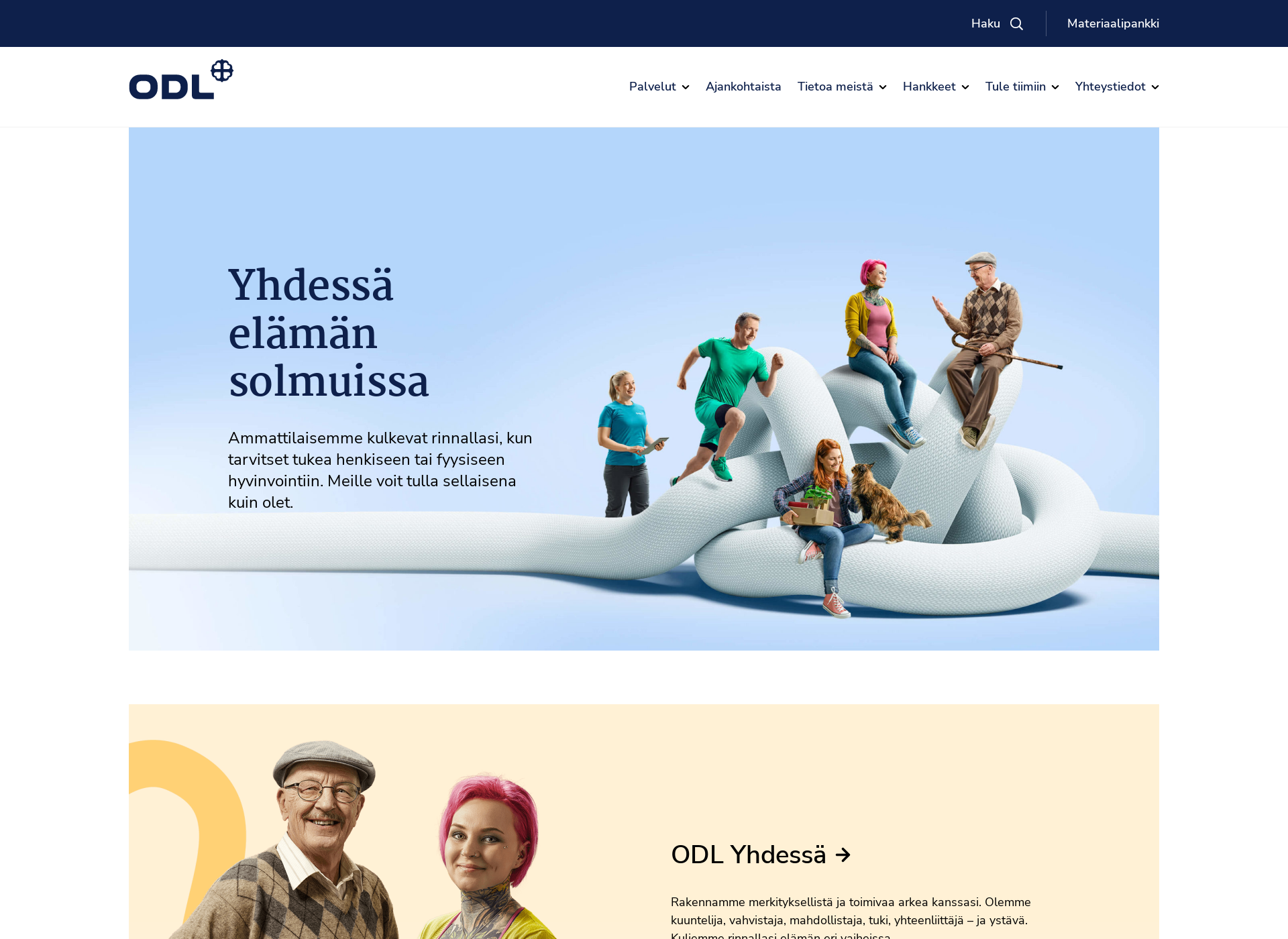 Skärmdump för hyvinvoivalukio.fi