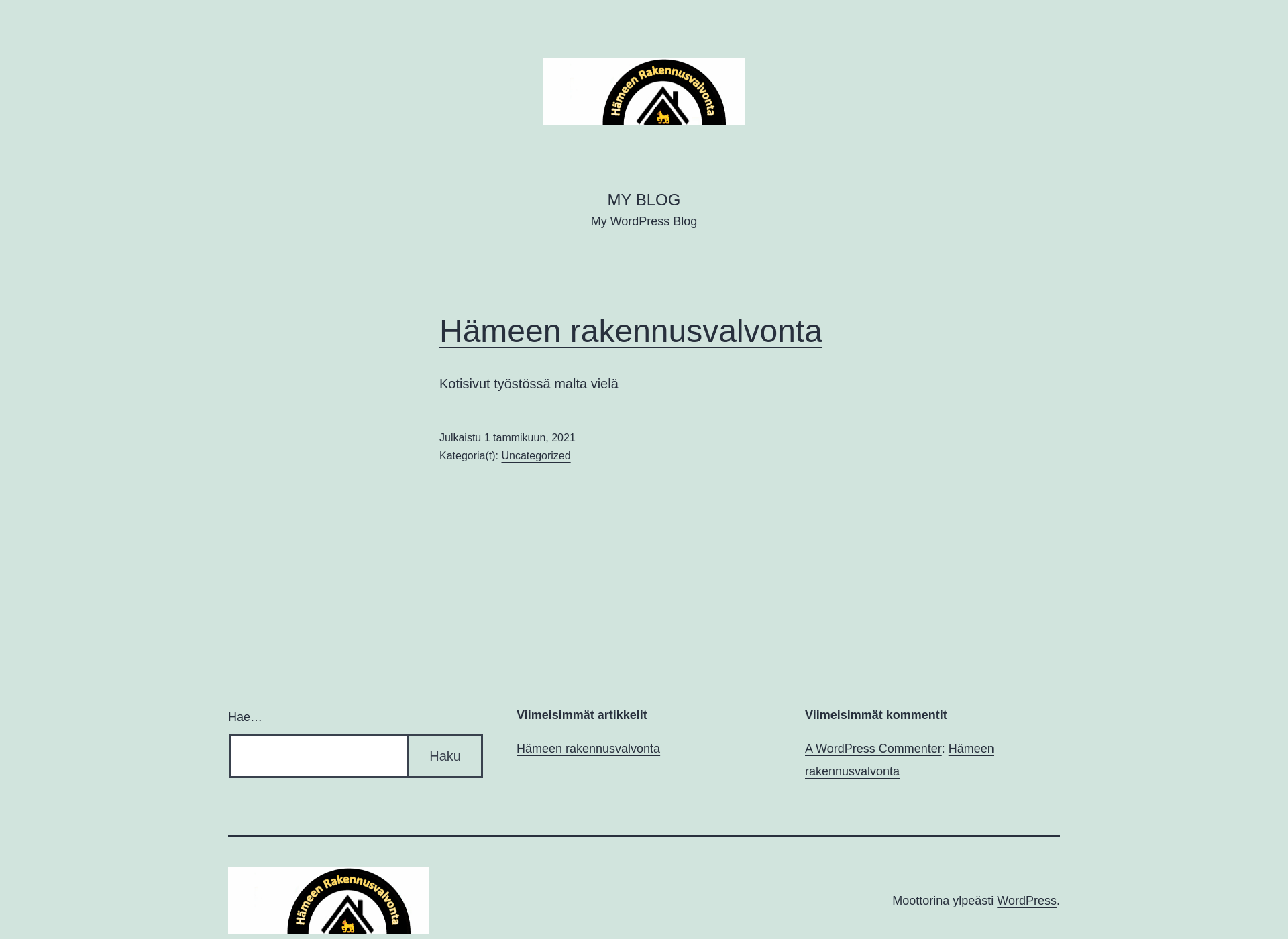 Screenshot for hämeenrakennusvalvonta.fi
