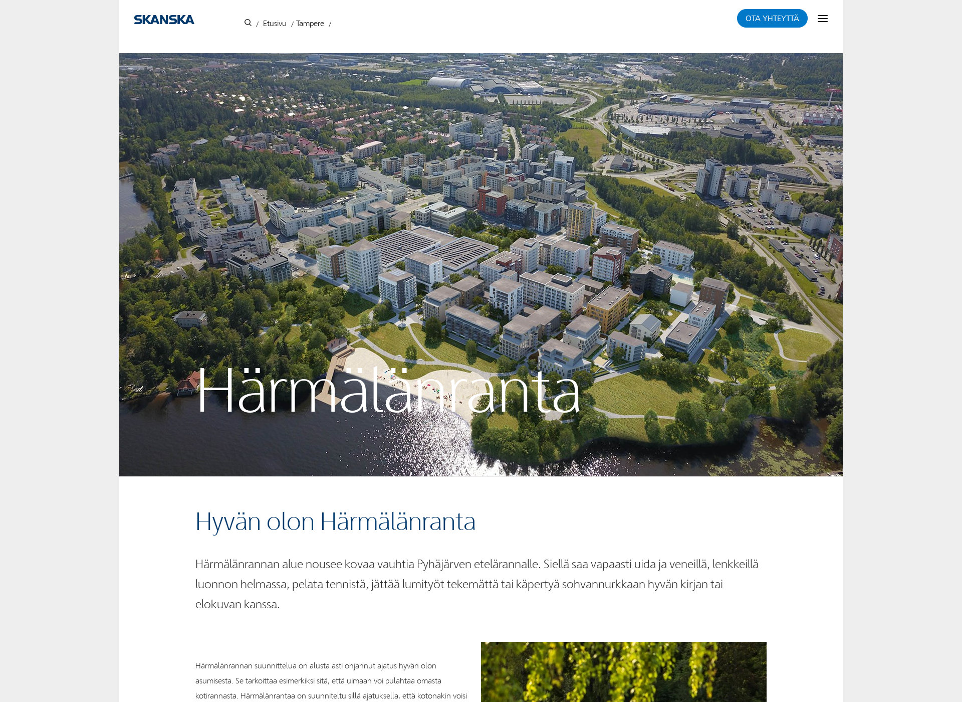 Screenshot for härmälänranta.fi