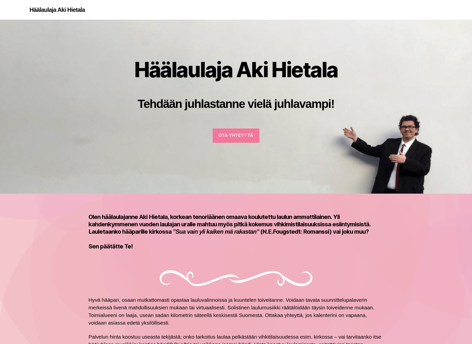 Skärmdump för häälaulaja.fi