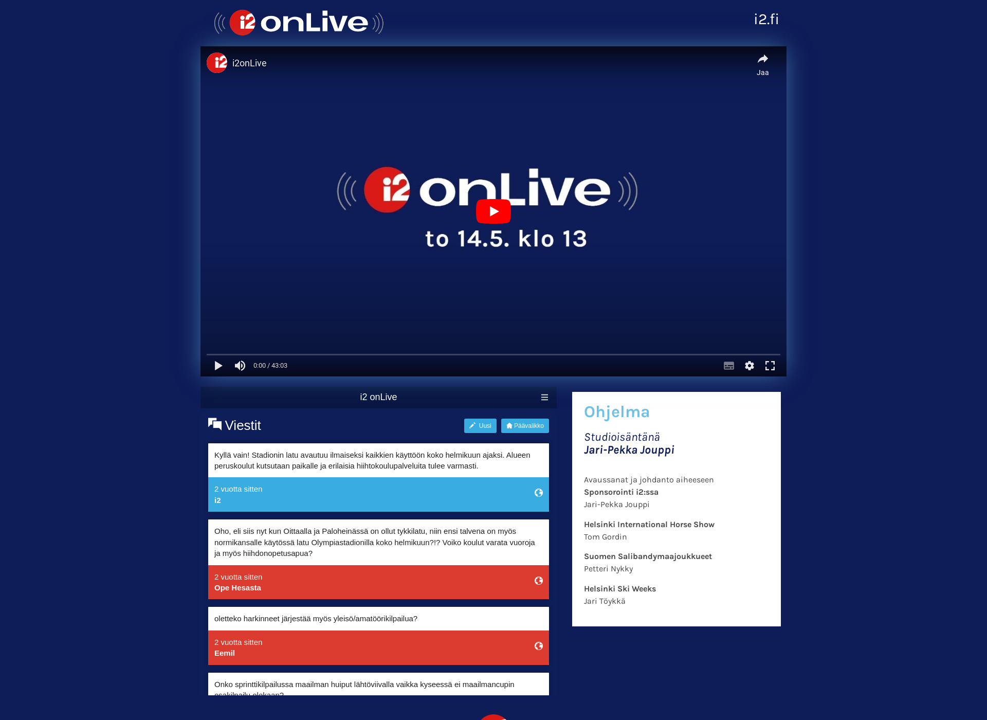 Screenshot for i2onlive.fi
