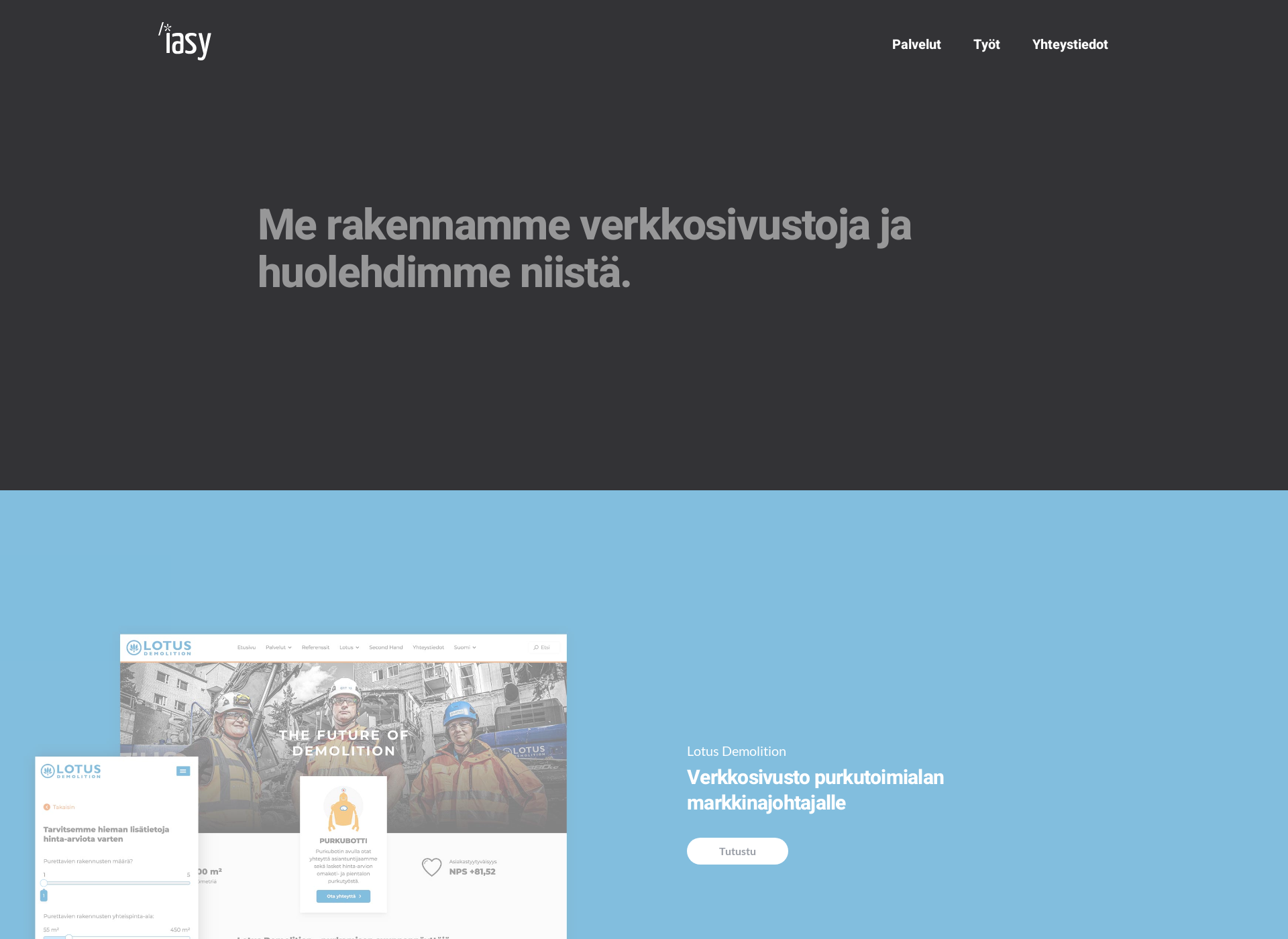 Screenshot for iasy.fi