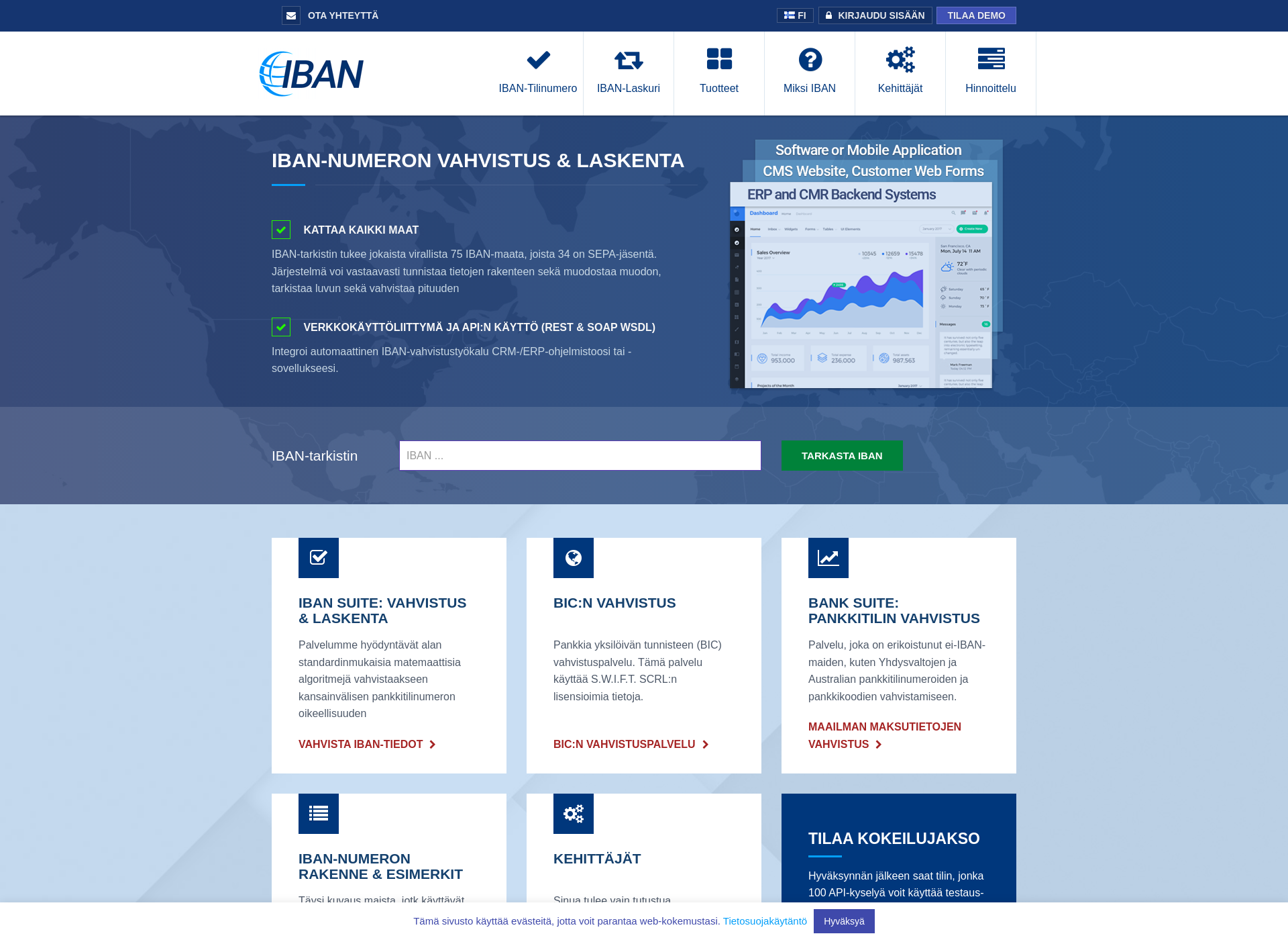 Screenshot for iban.fi