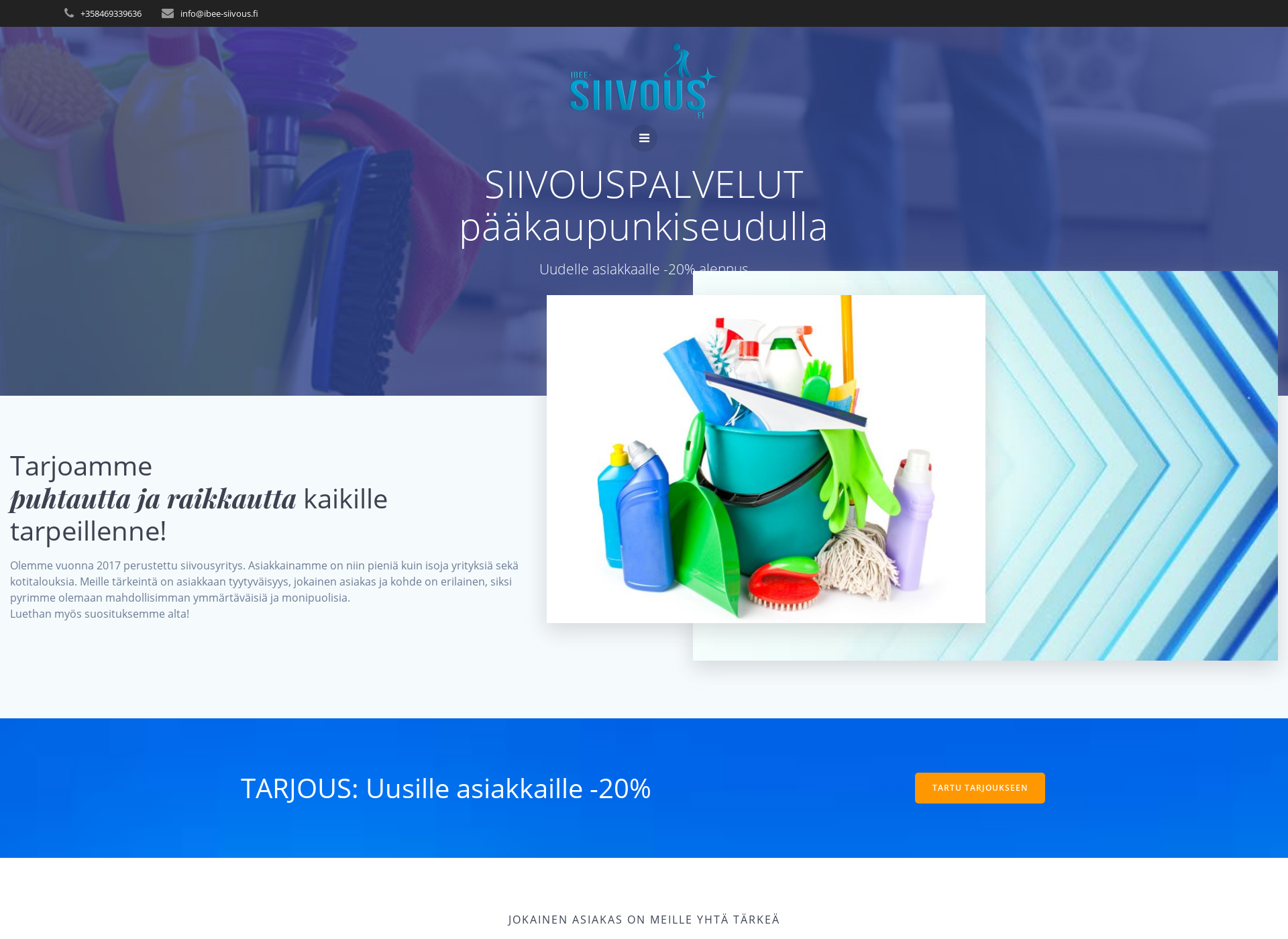 Skärmdump för ibee-siivous.fi