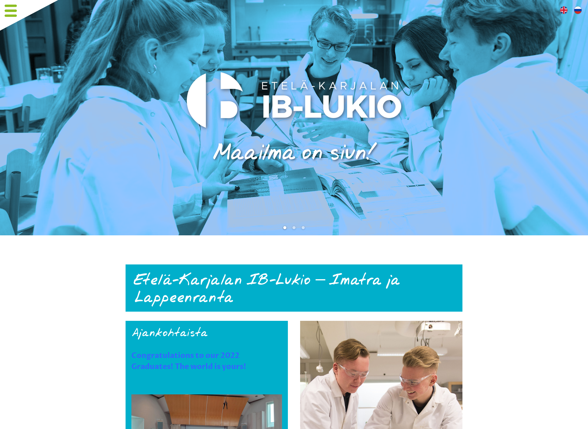 Skärmdump för iblukio.fi