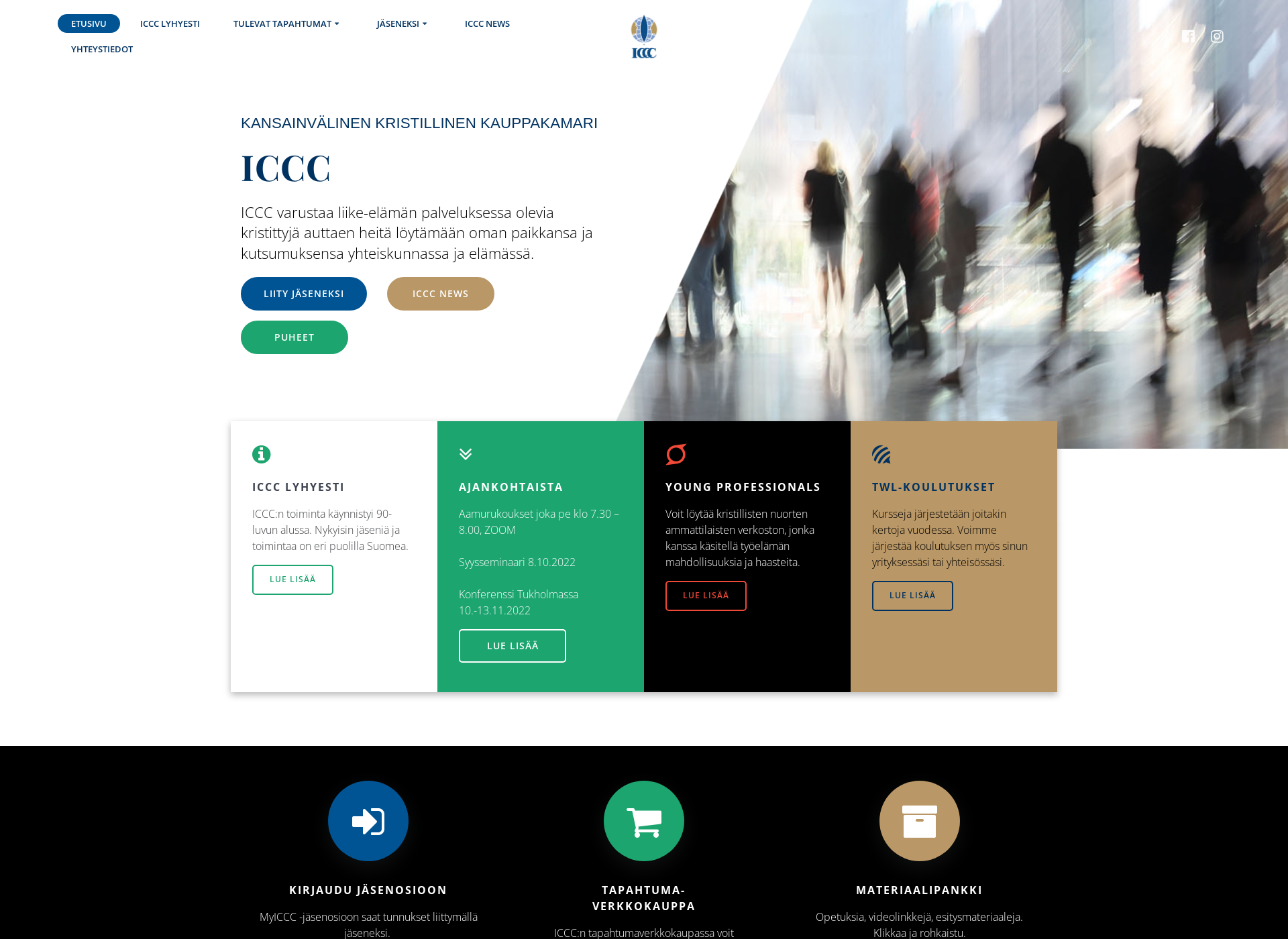 Skärmdump för iccc.fi