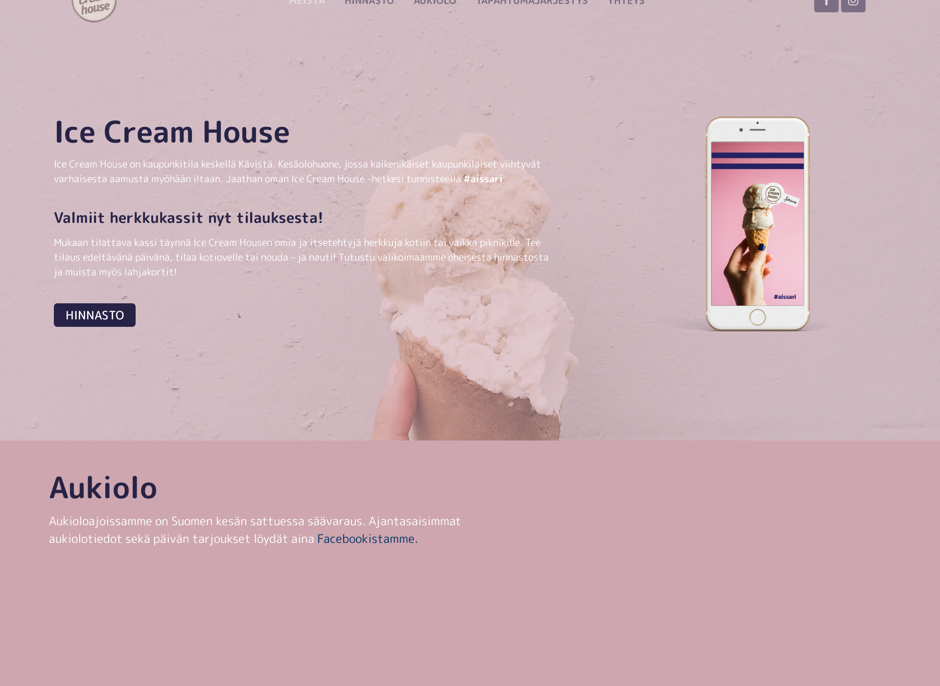 Screenshot for icecreamhouse.fi