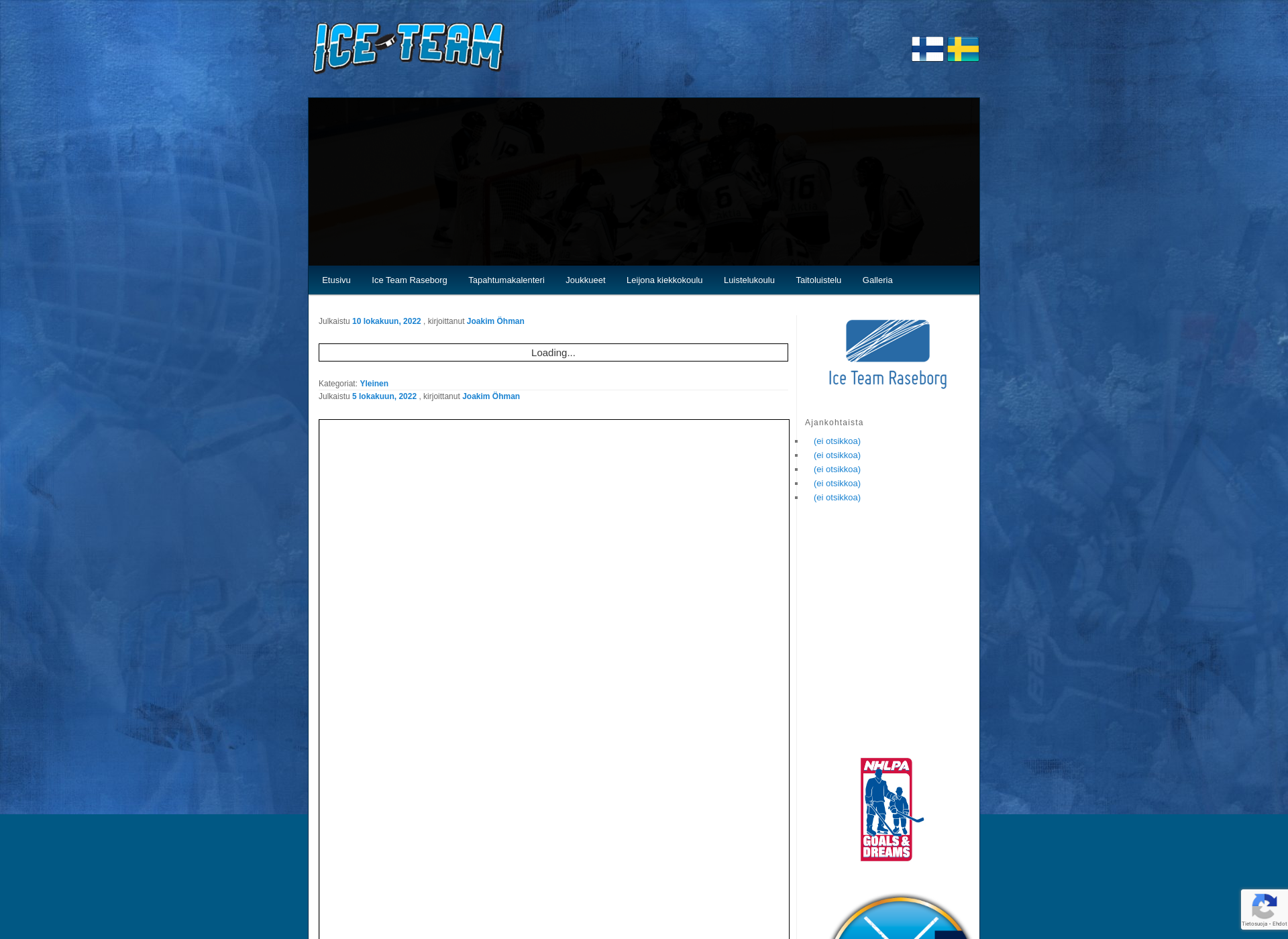 Skärmdump för iceteam.fi