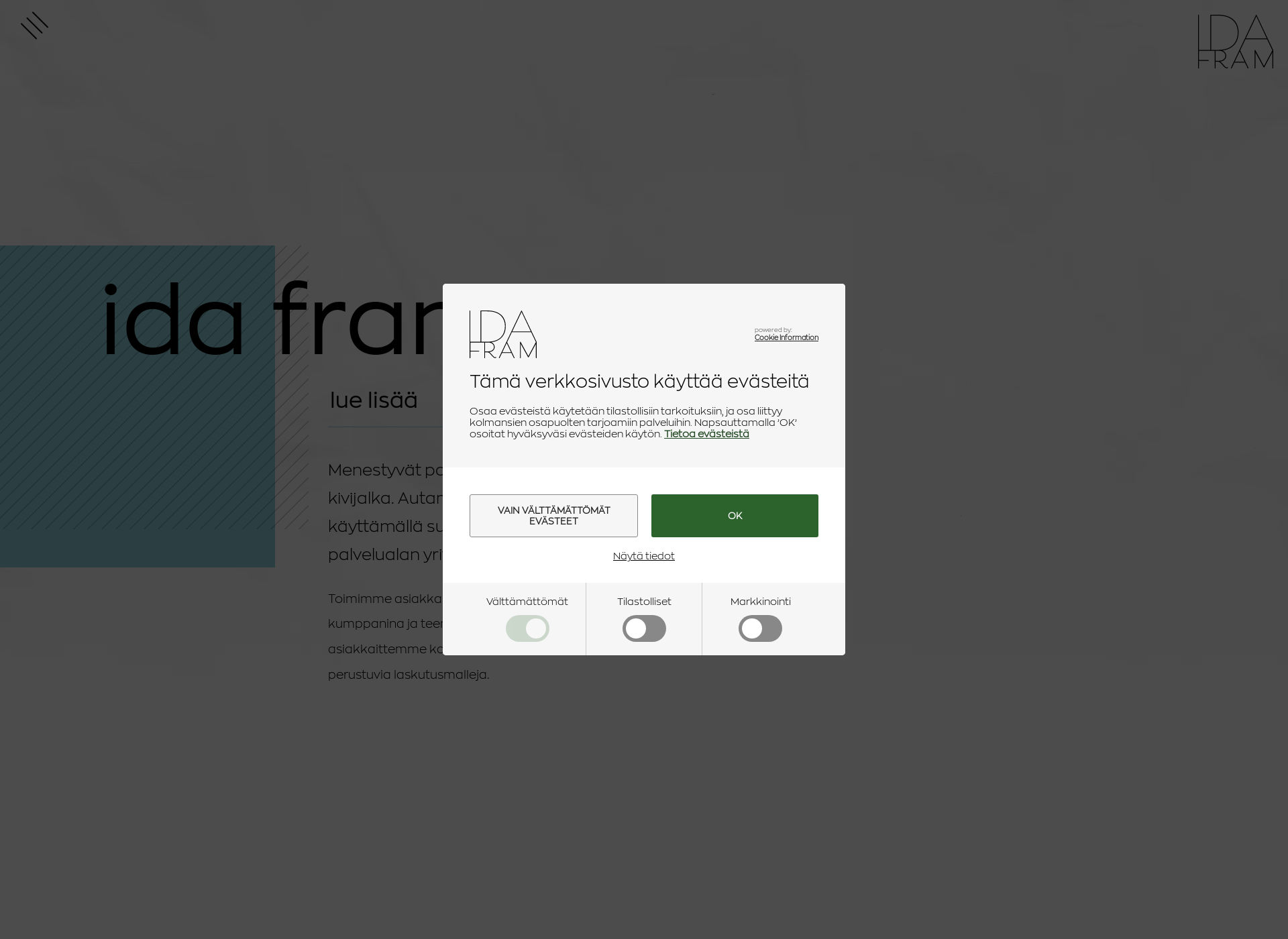 Screenshot for idafram.fi