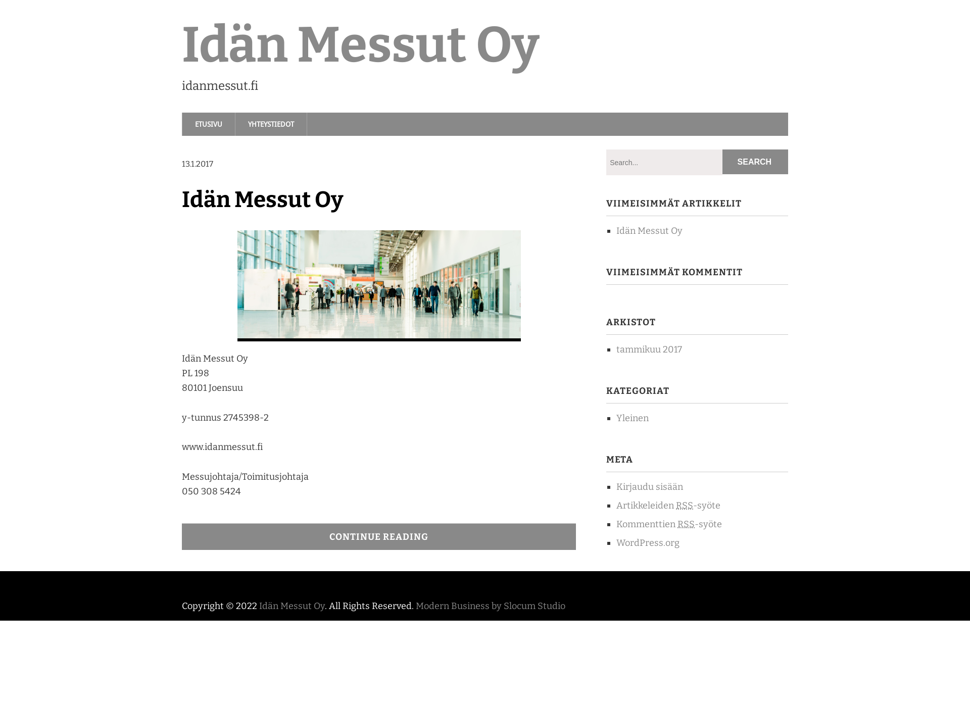 Screenshot for idanmessut.fi