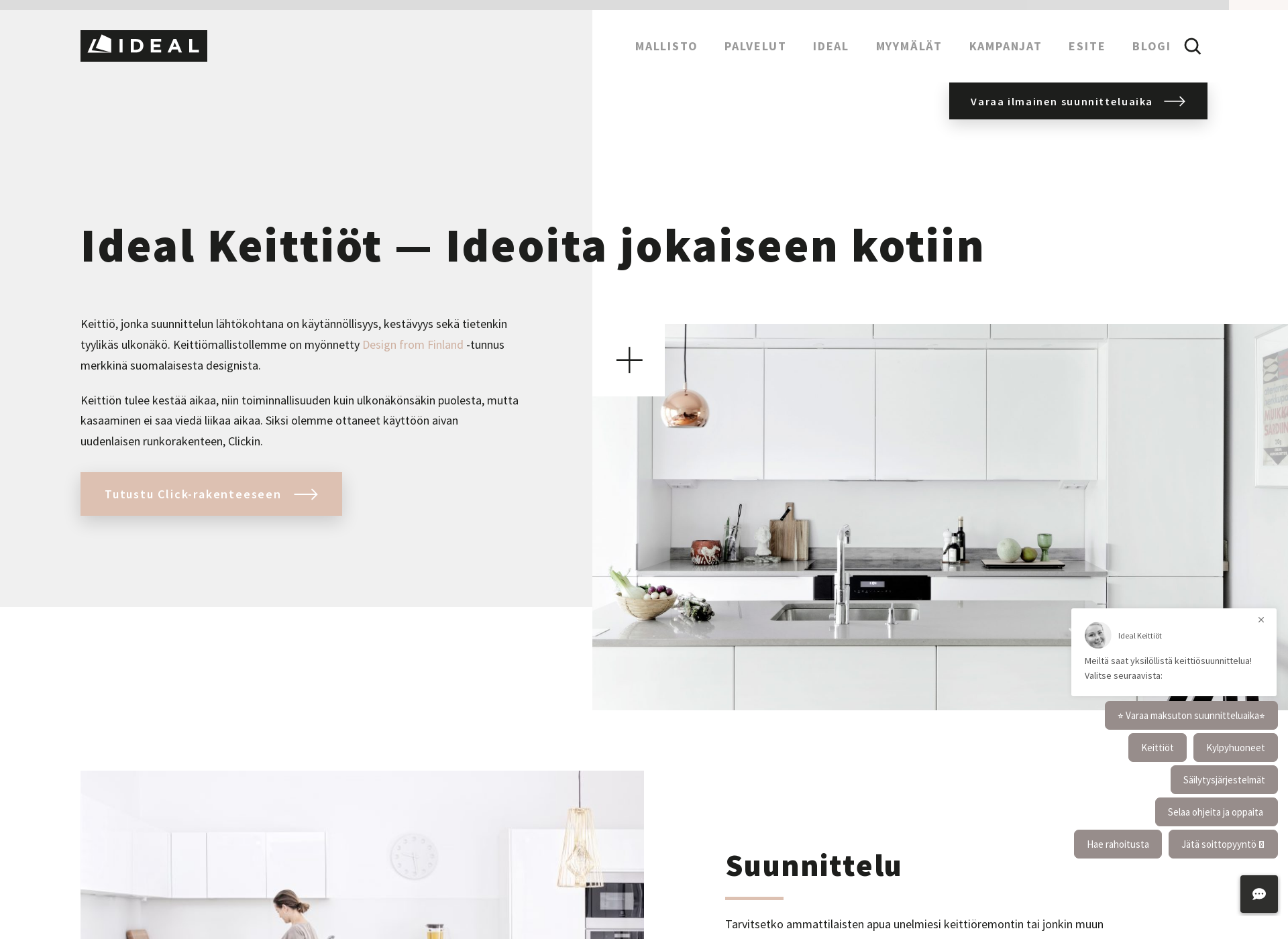Screenshot for ideal-keittiot.fi