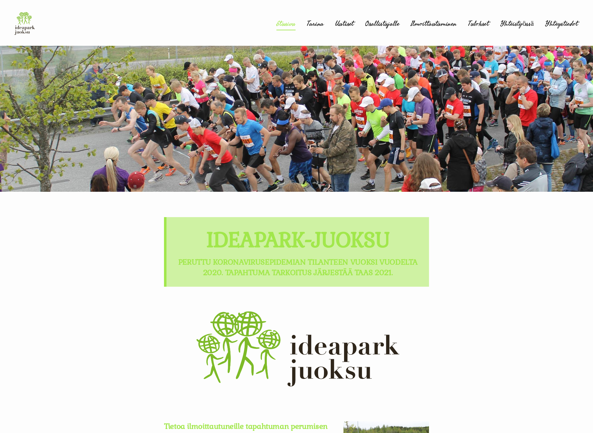 Screenshot for ideaparkjuoksu.fi