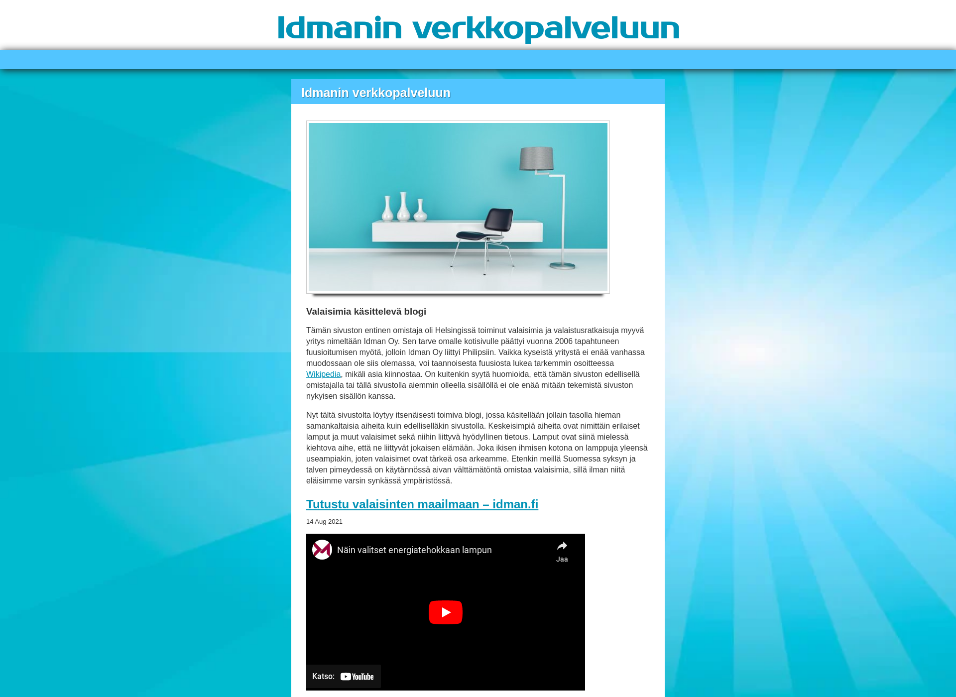 Skärmdump för idman.fi