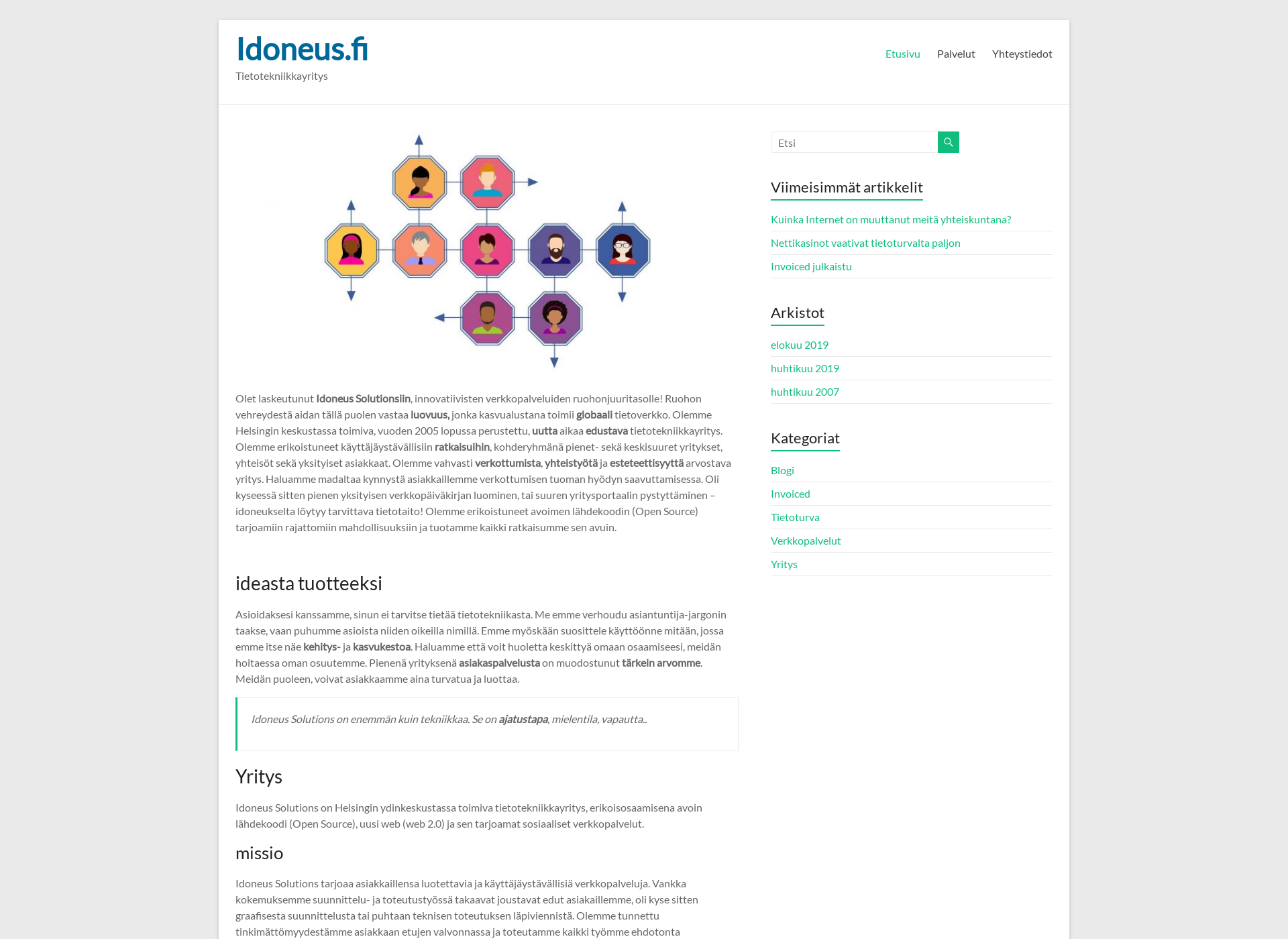 Screenshot for idoneus.fi