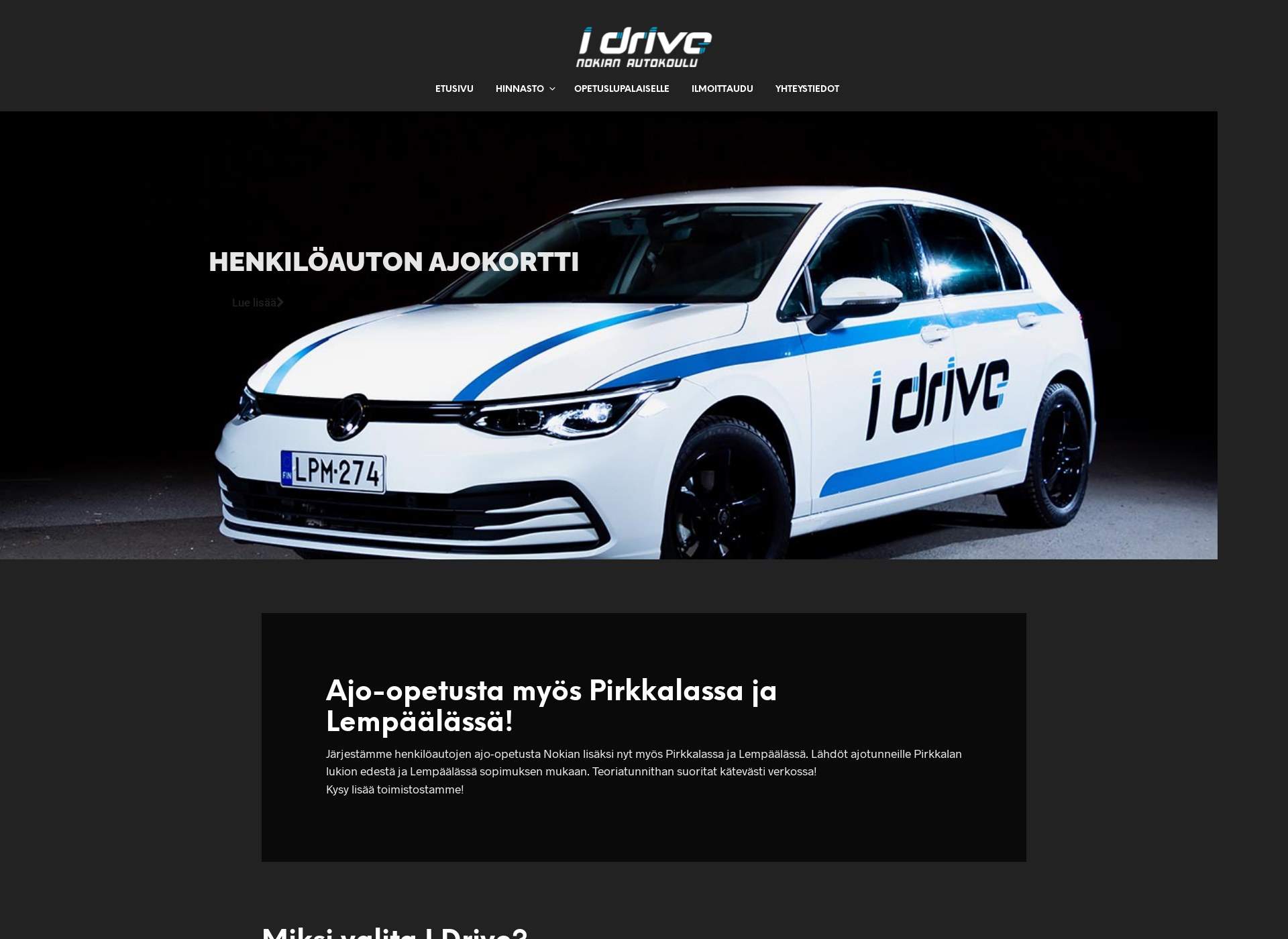 Skärmdump för idrive.fi