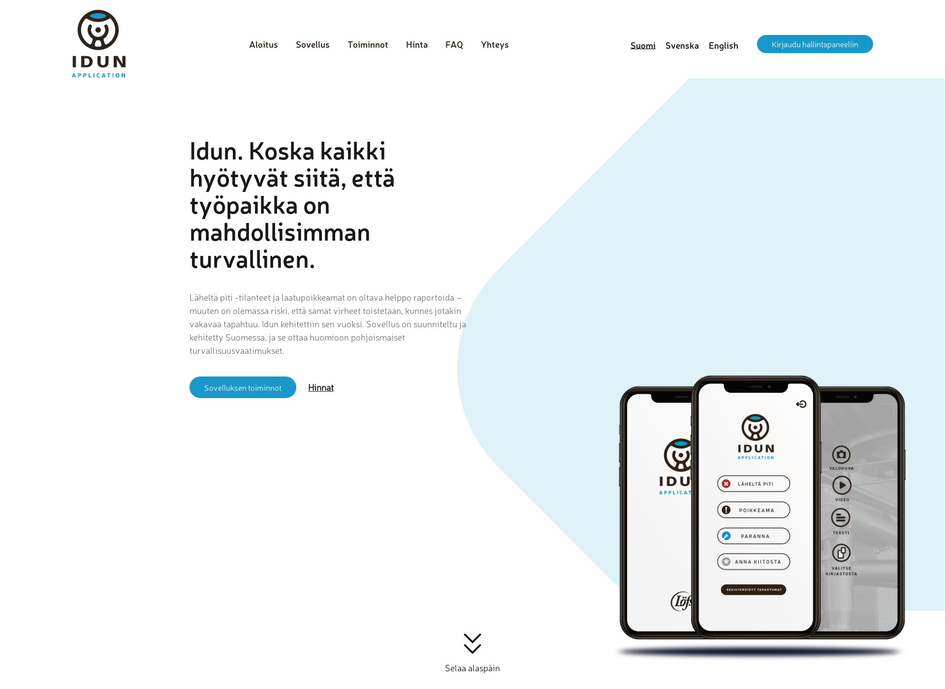 Screenshot for idunapp.fi