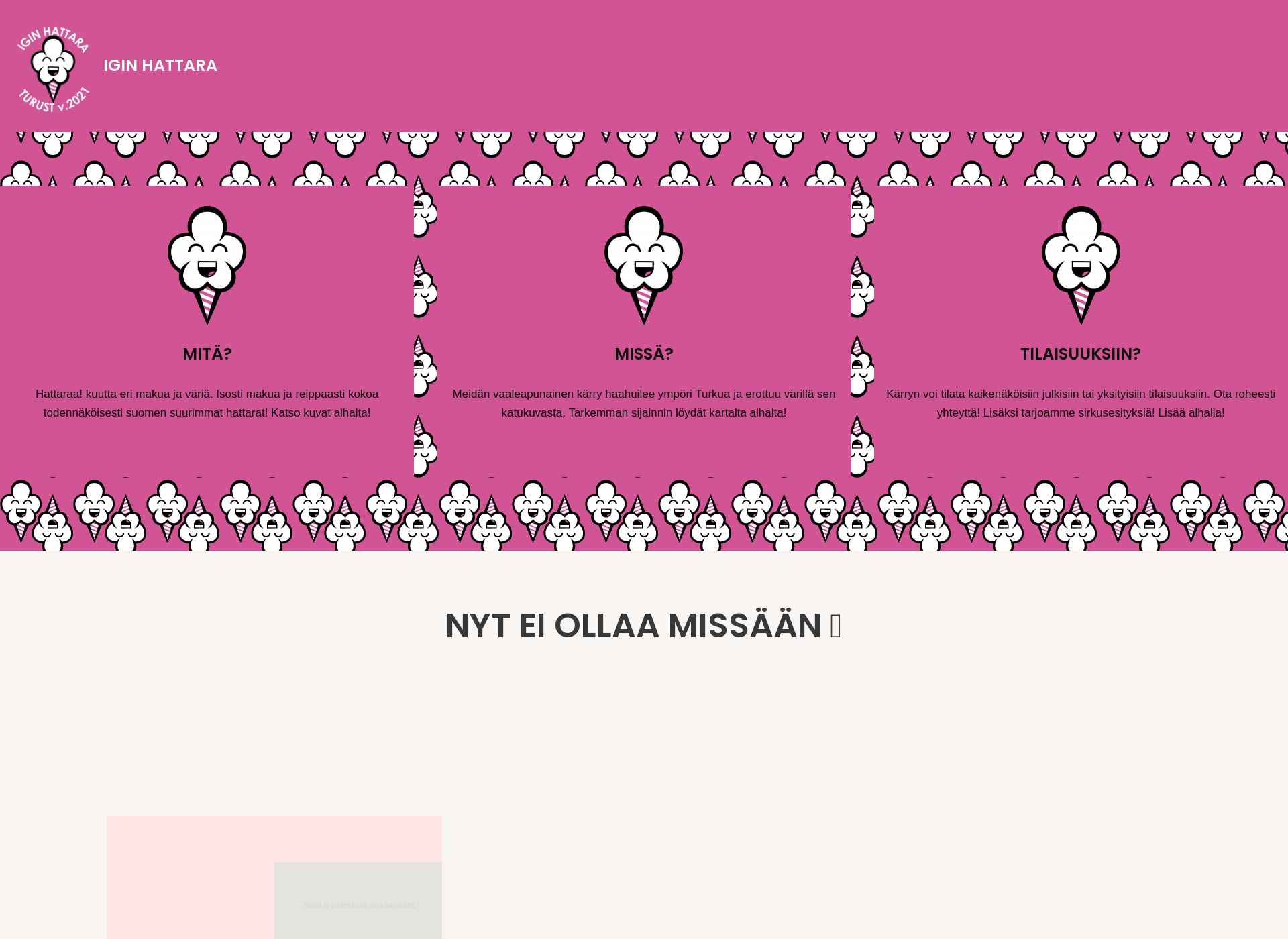 Skärmdump för iginhattara.fi