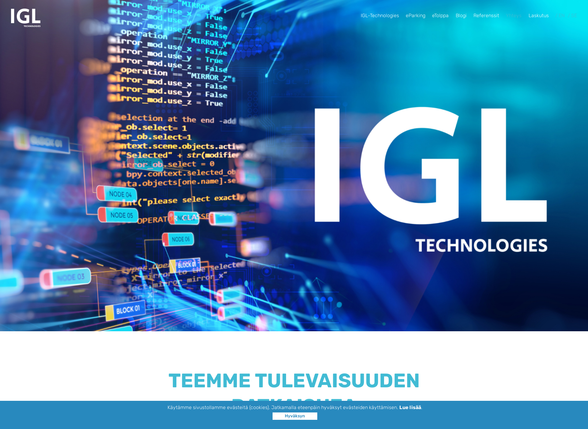 Skärmdump för igl.fi