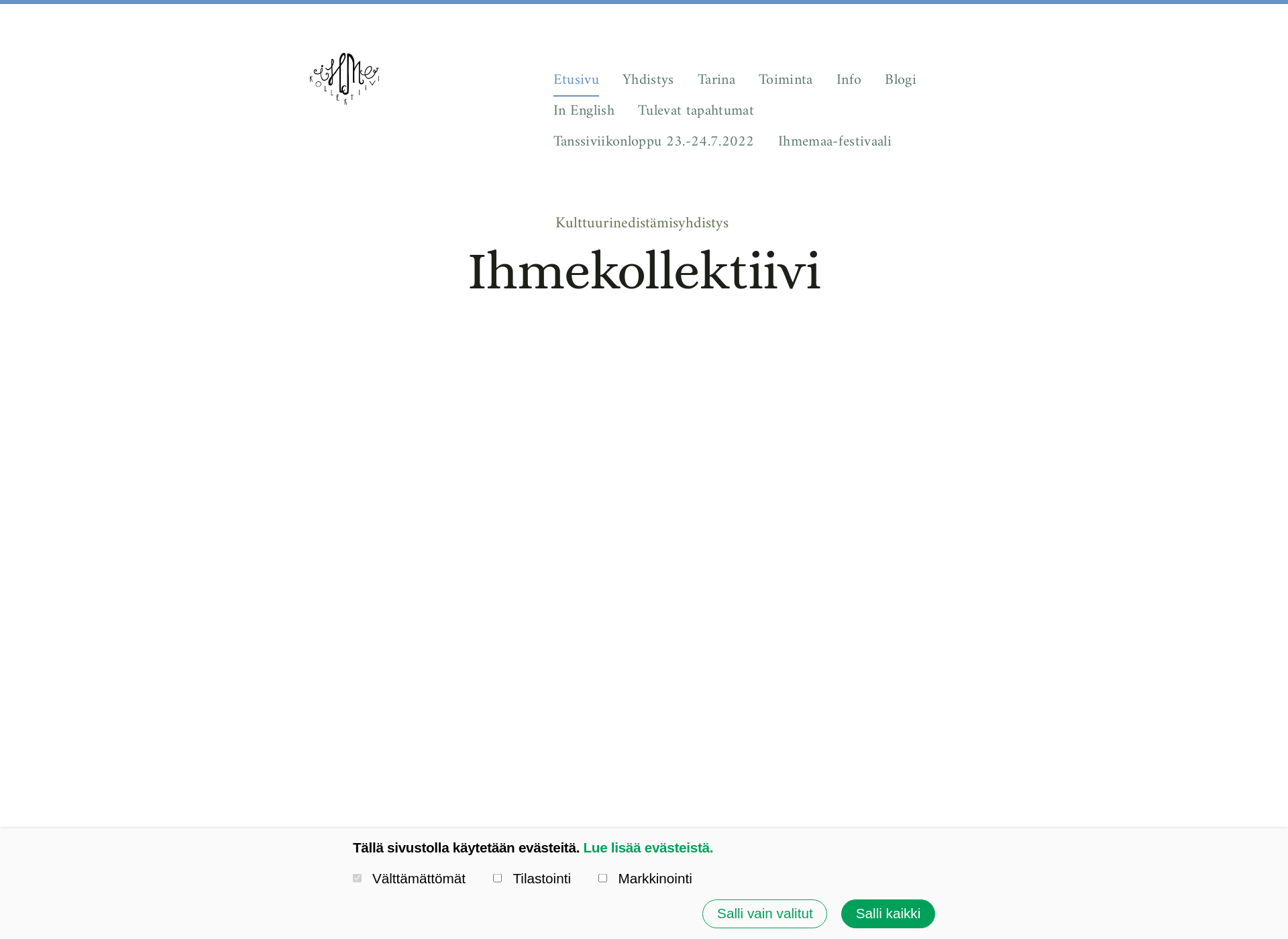 Skärmdump för ihmekollektiivi.fi