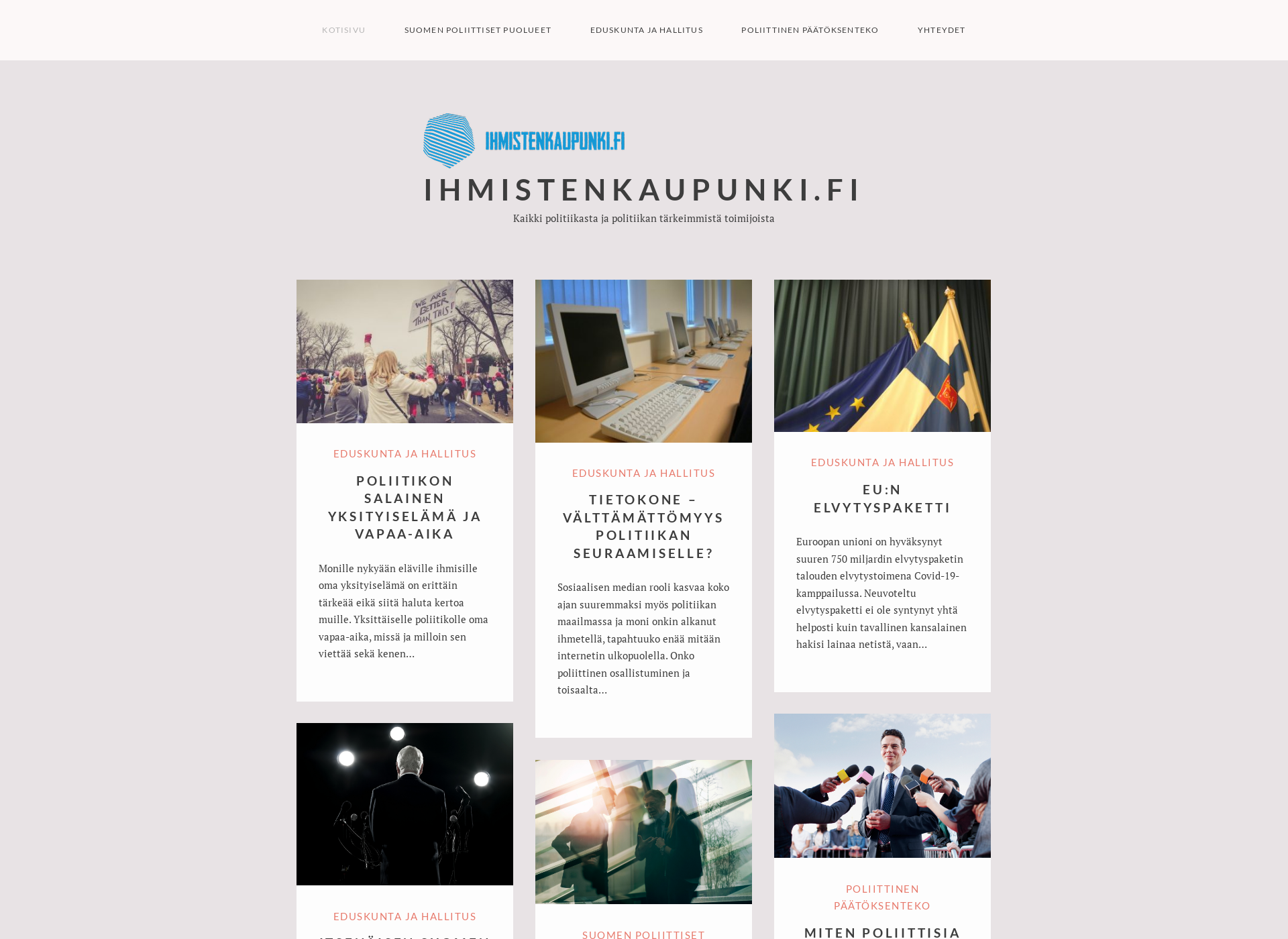 Screenshot for ihmistenkaupunki.fi