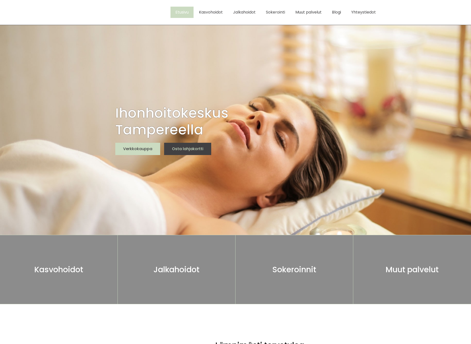 Screenshot for ihonhoitokeskusuntuva.fi