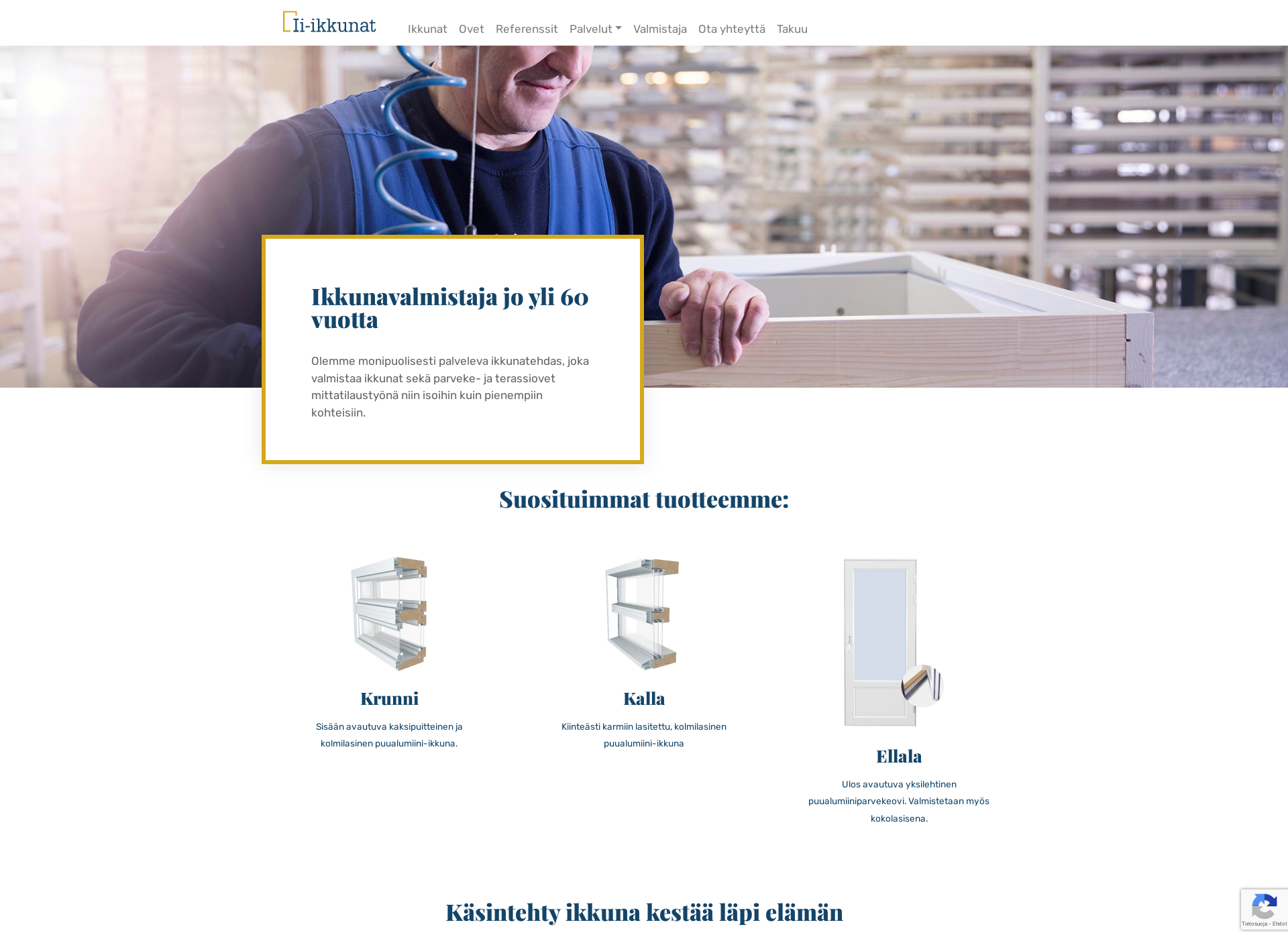 Screenshot for ii-ikkunat.fi