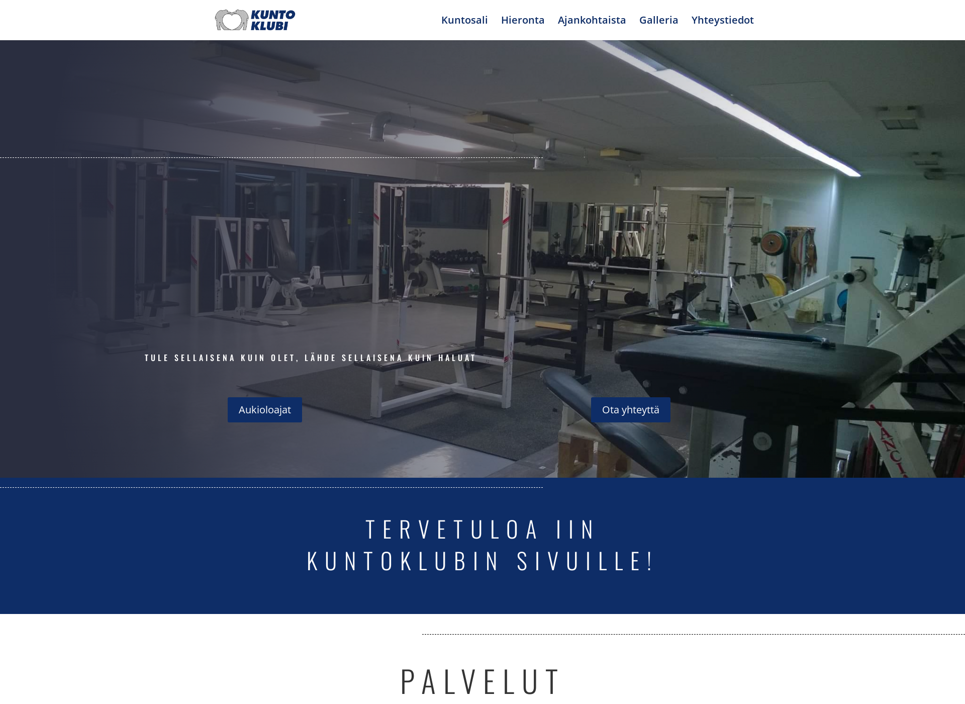 Skärmdump för iinkuntoklubi.fi
