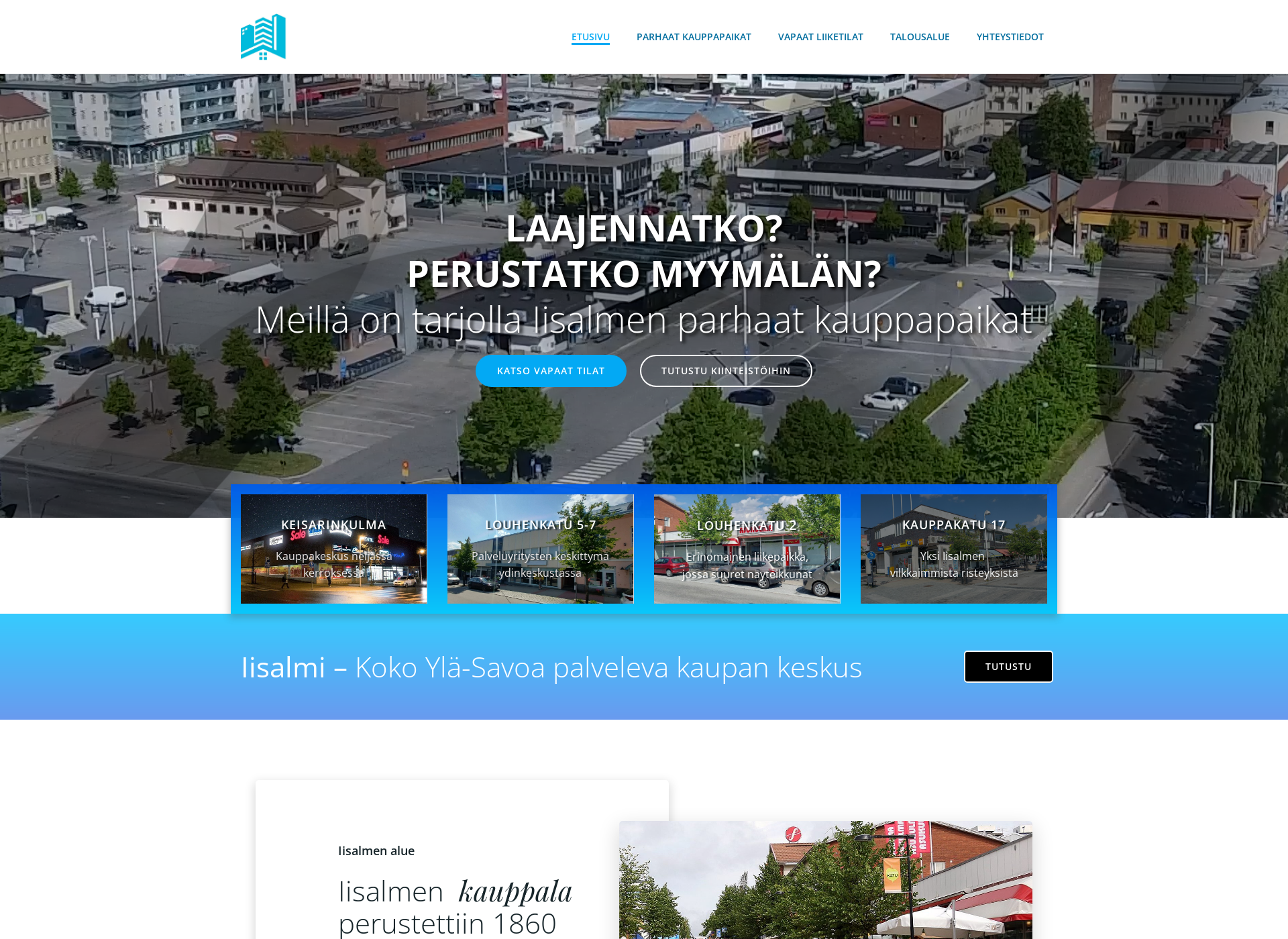 Screenshot for iisalmenliiketilat.fi
