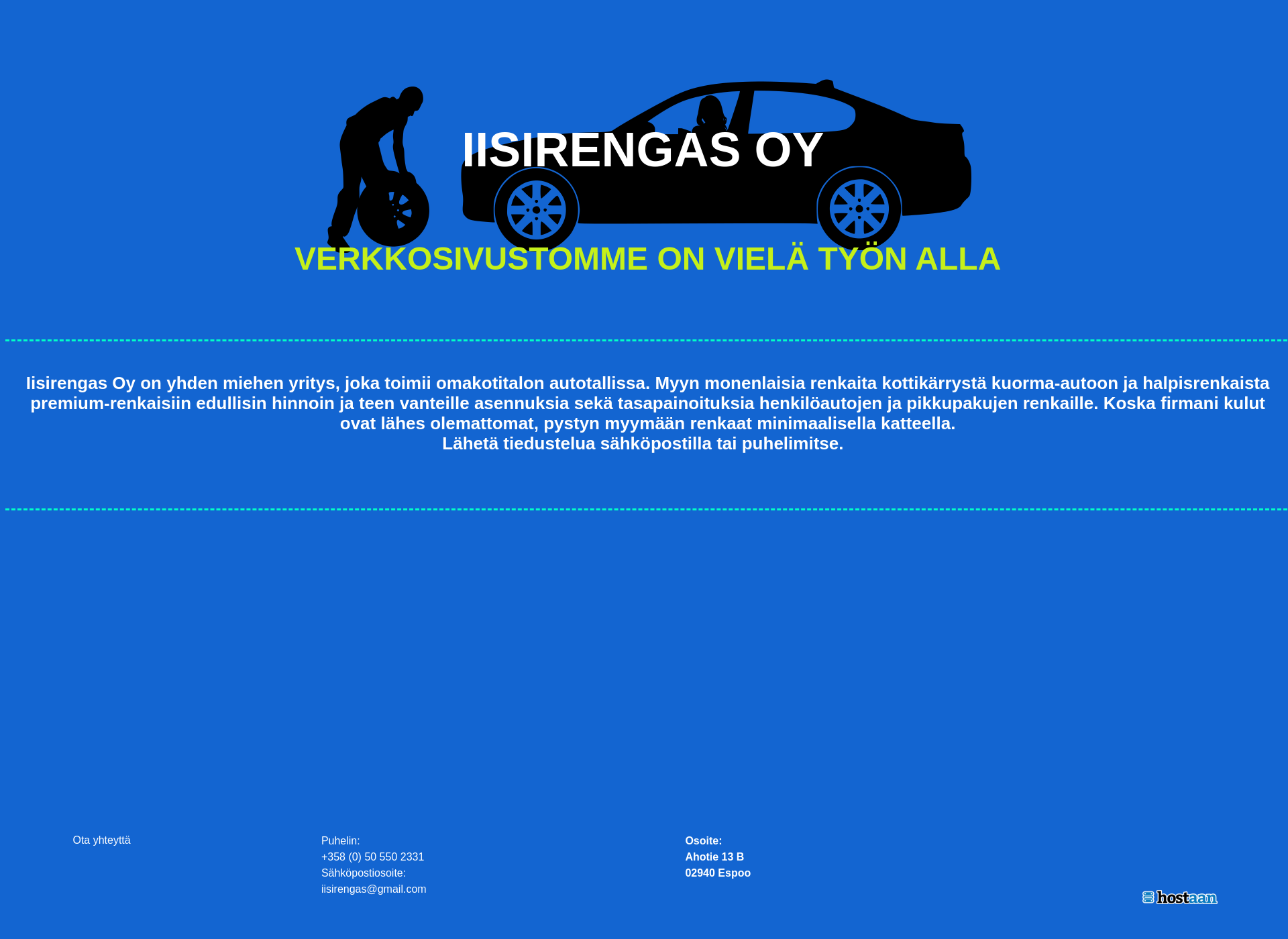 Skärmdump för iisirengas.fi